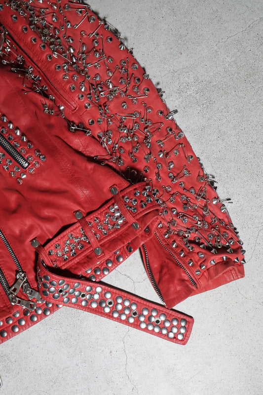 Balmain SS11 Safety Pin Pierced Studded Jacket