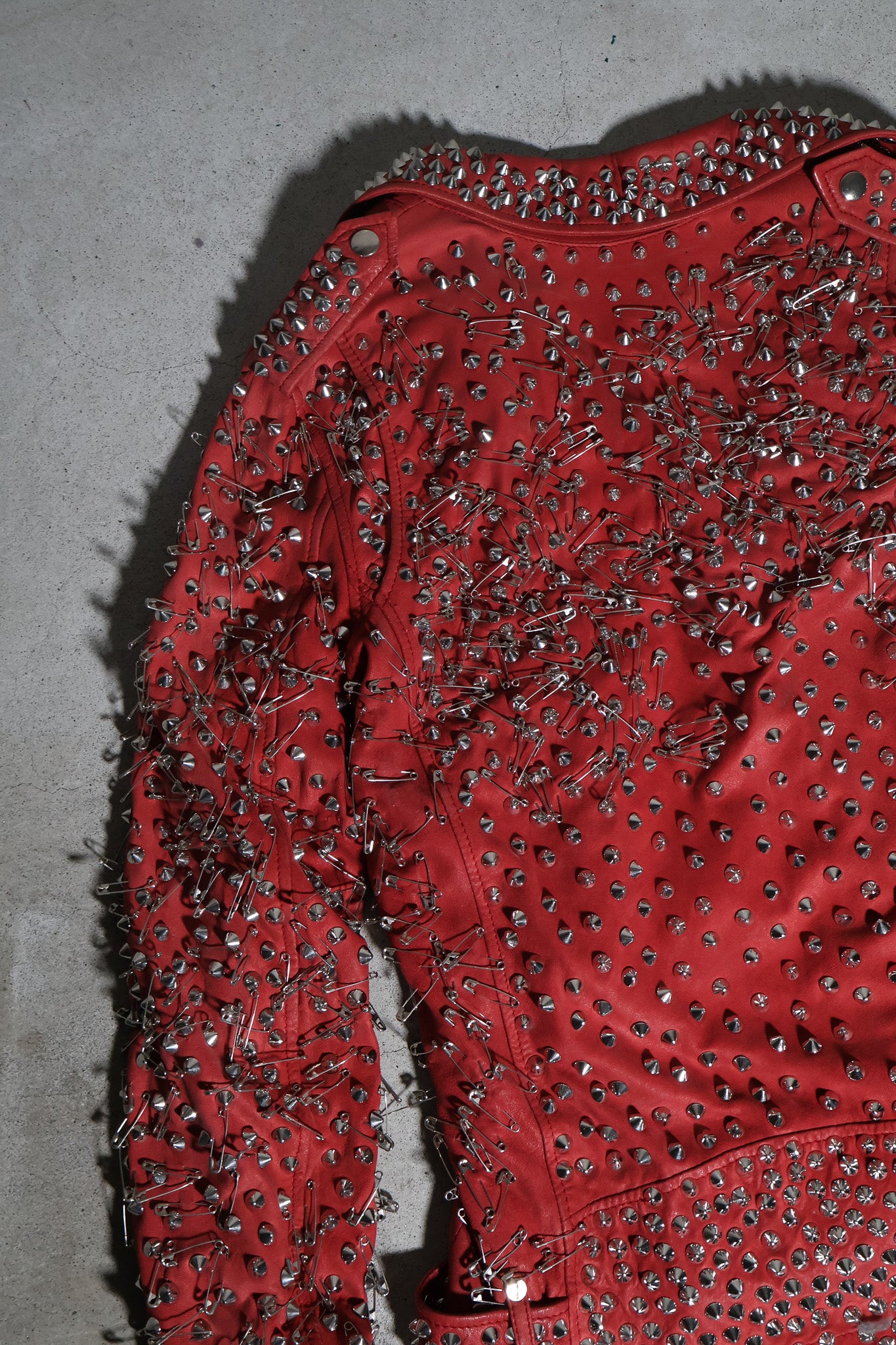 Balmain SS11 Safety Pin Pierced Studded Jacket