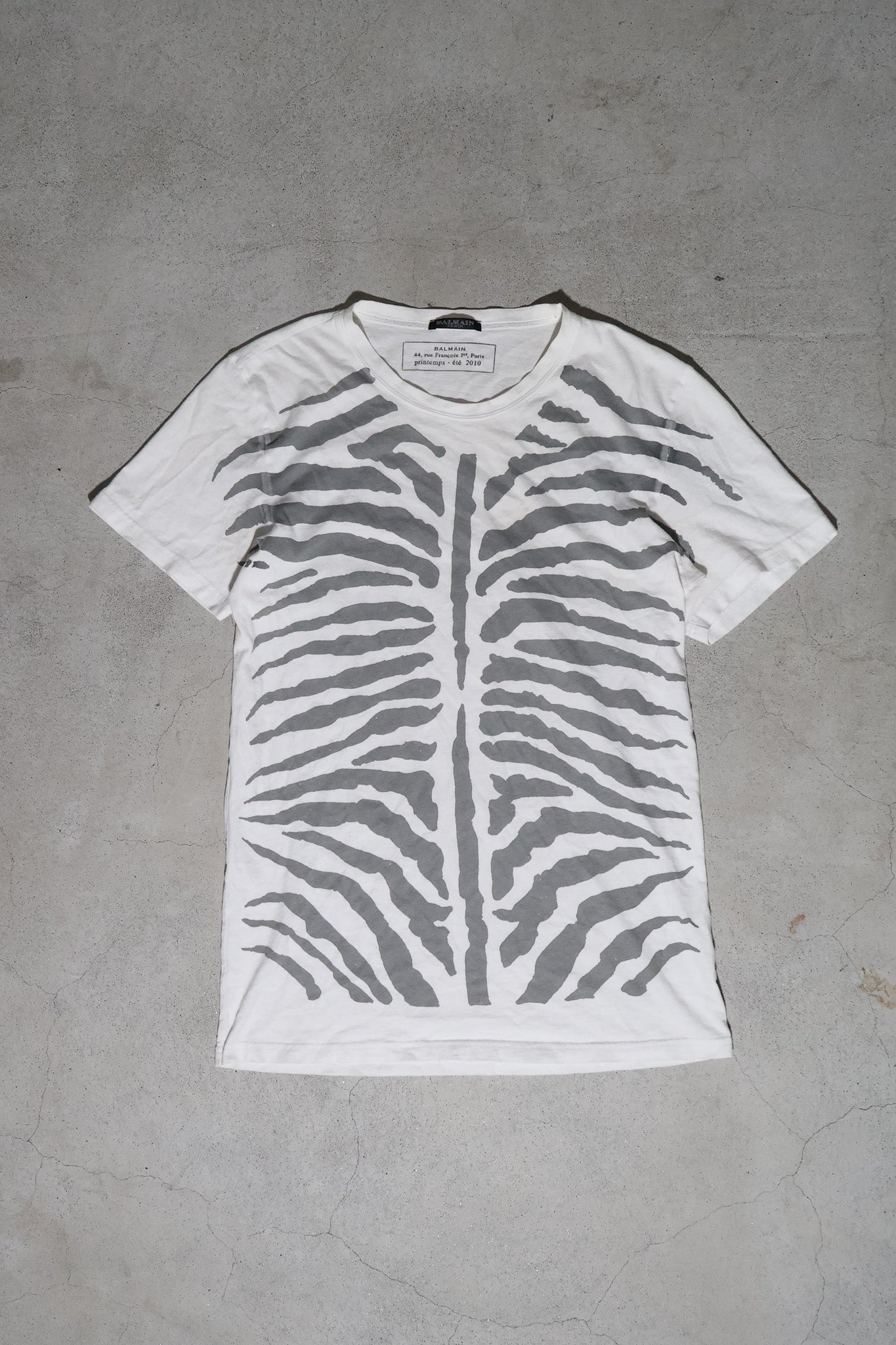 Balmain SS10 Zebra Print Tee