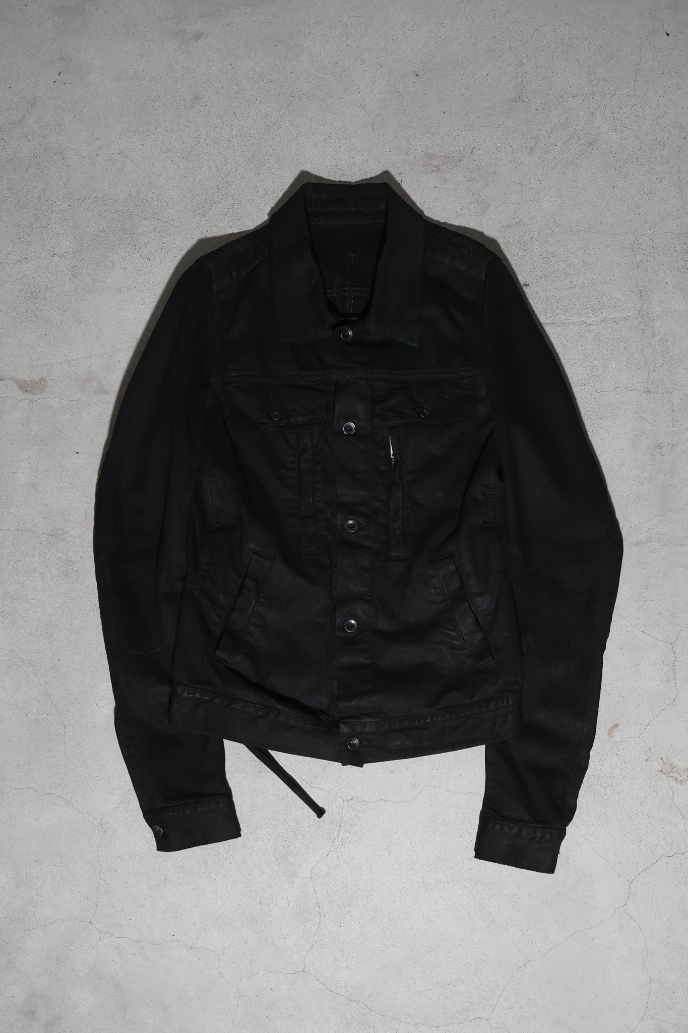 Rick Owens FW07 Black Wax Denim Jacket