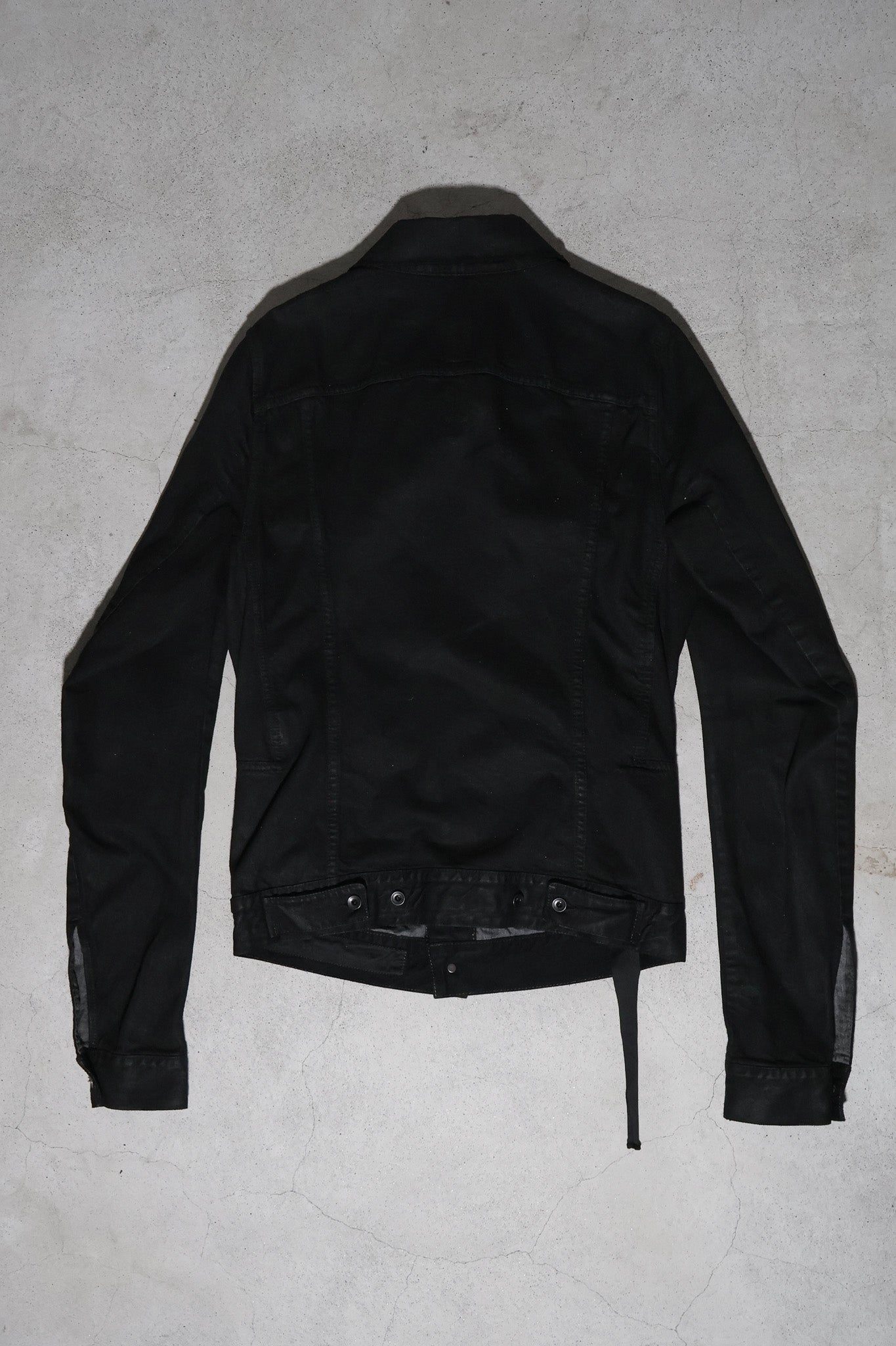 Rick Owens FW07 Black Wax Denim Jacket