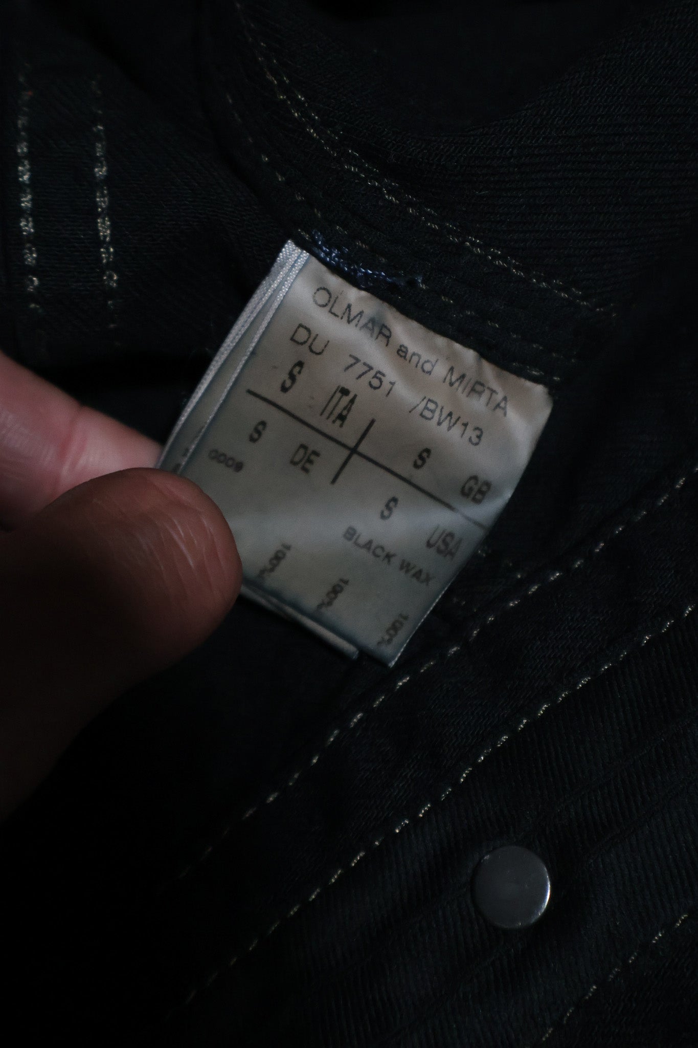 Rick Owens FW07 Black Wax Denim Jacket