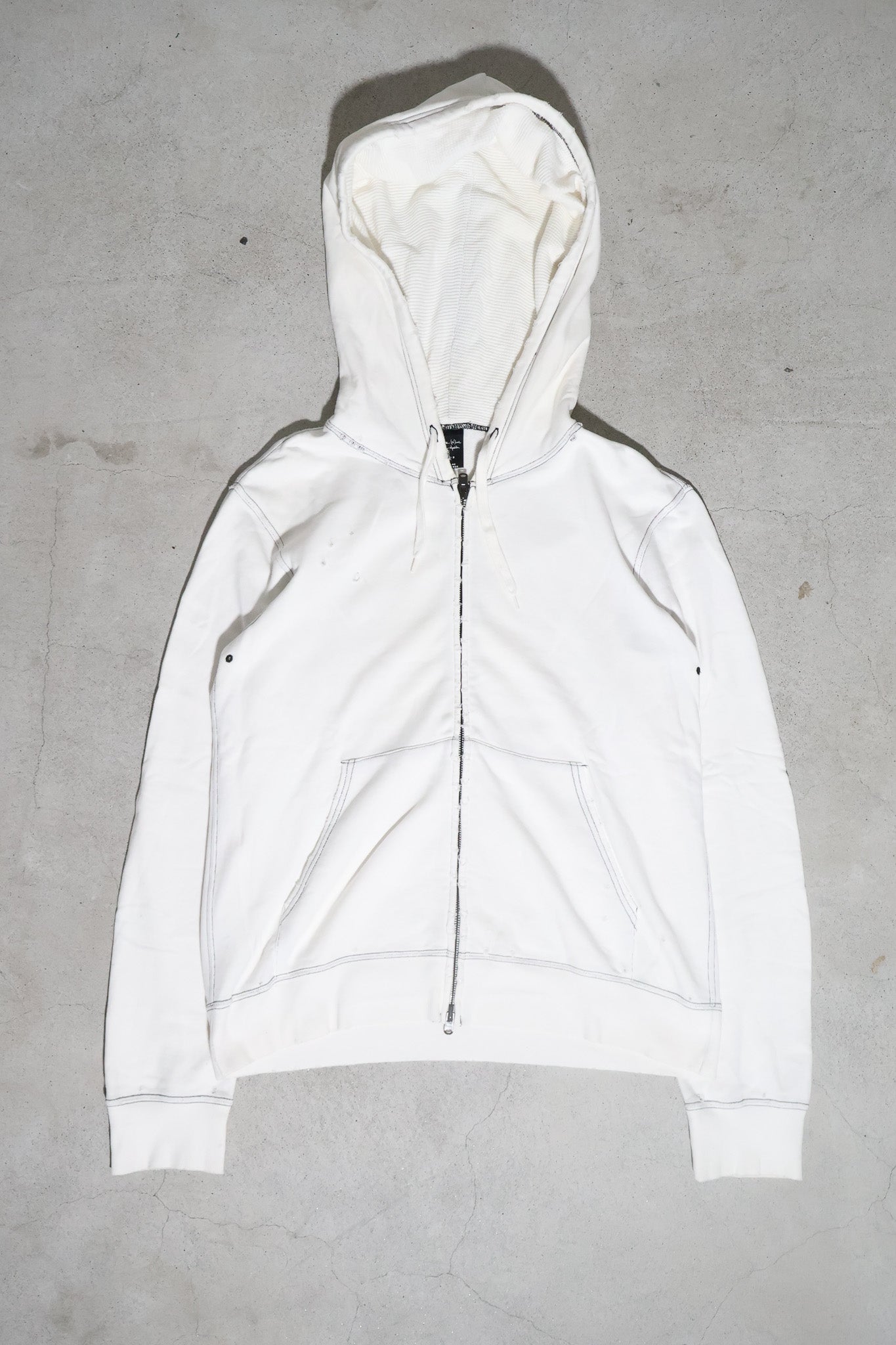 Number (N)ine SS05 White Nightcrawler Distressed Hoodie