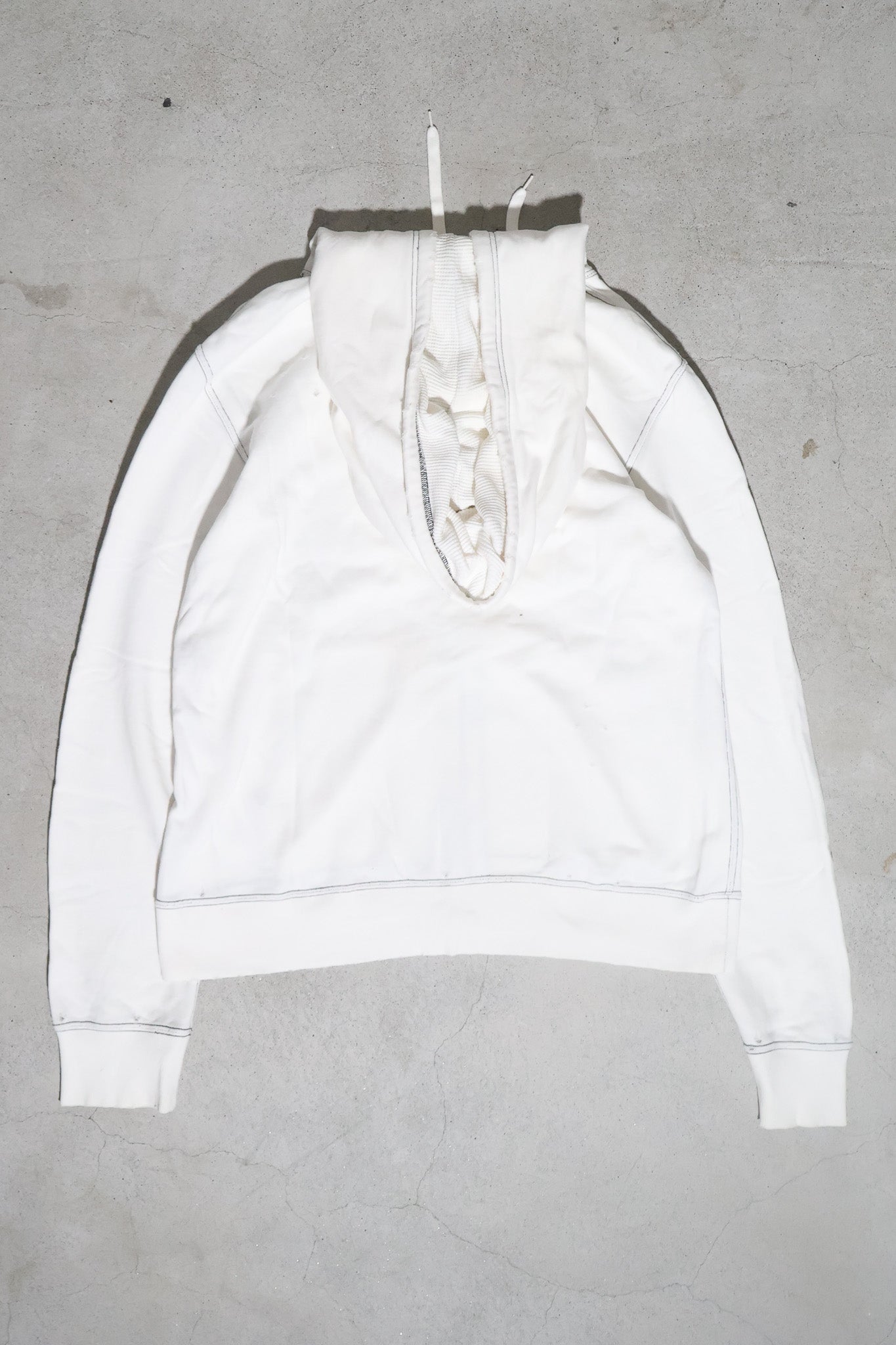 Number (N)ine SS05 White Nightcrawler Distressed Hoodie