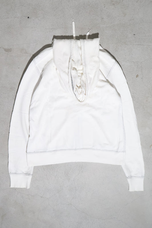 Number (N)ine SS05 White Nightcrawler Distressed Hoodie