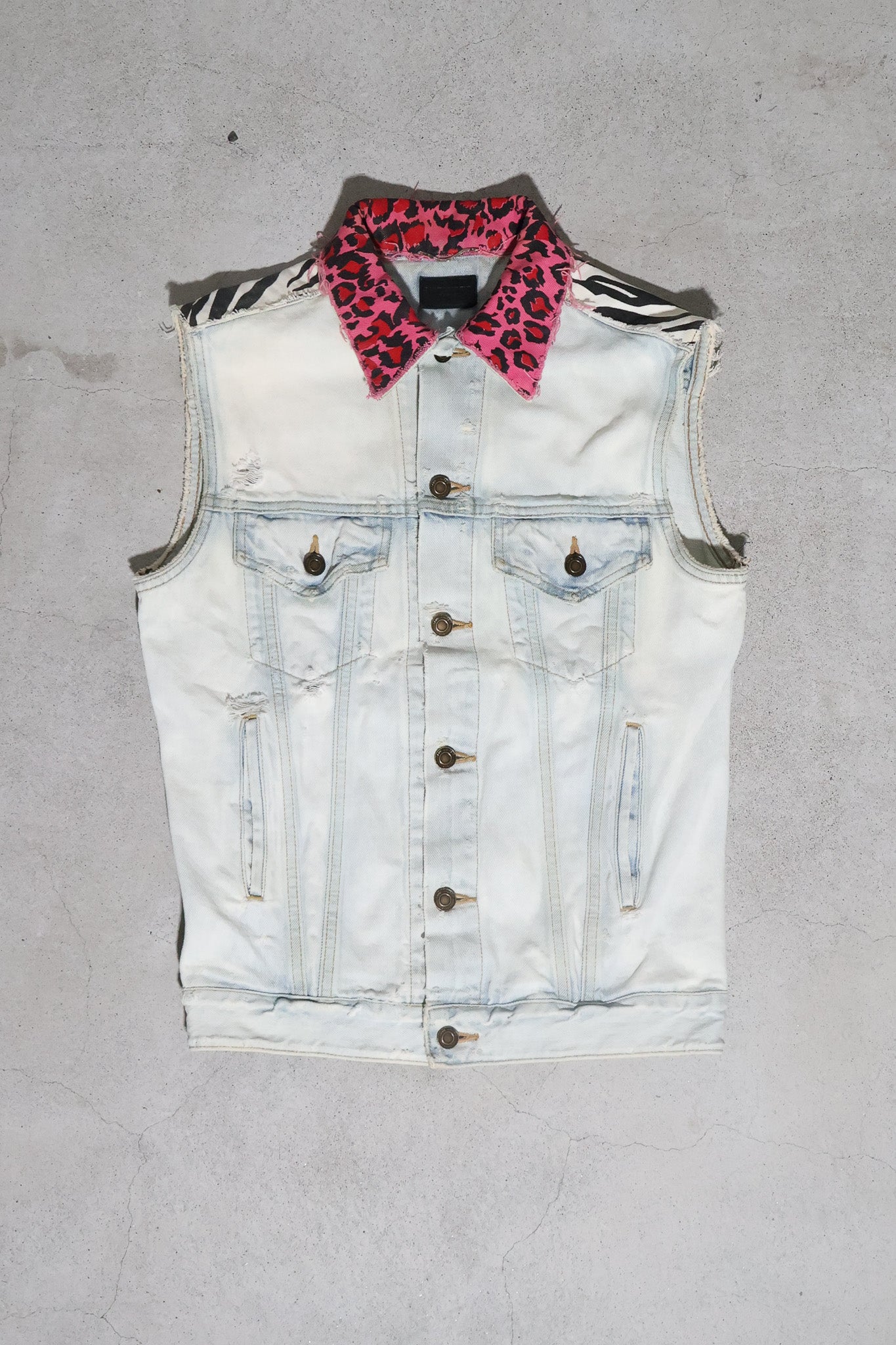 Saint Laurent Paris SS16 Runway Surf Sound Denim Vest