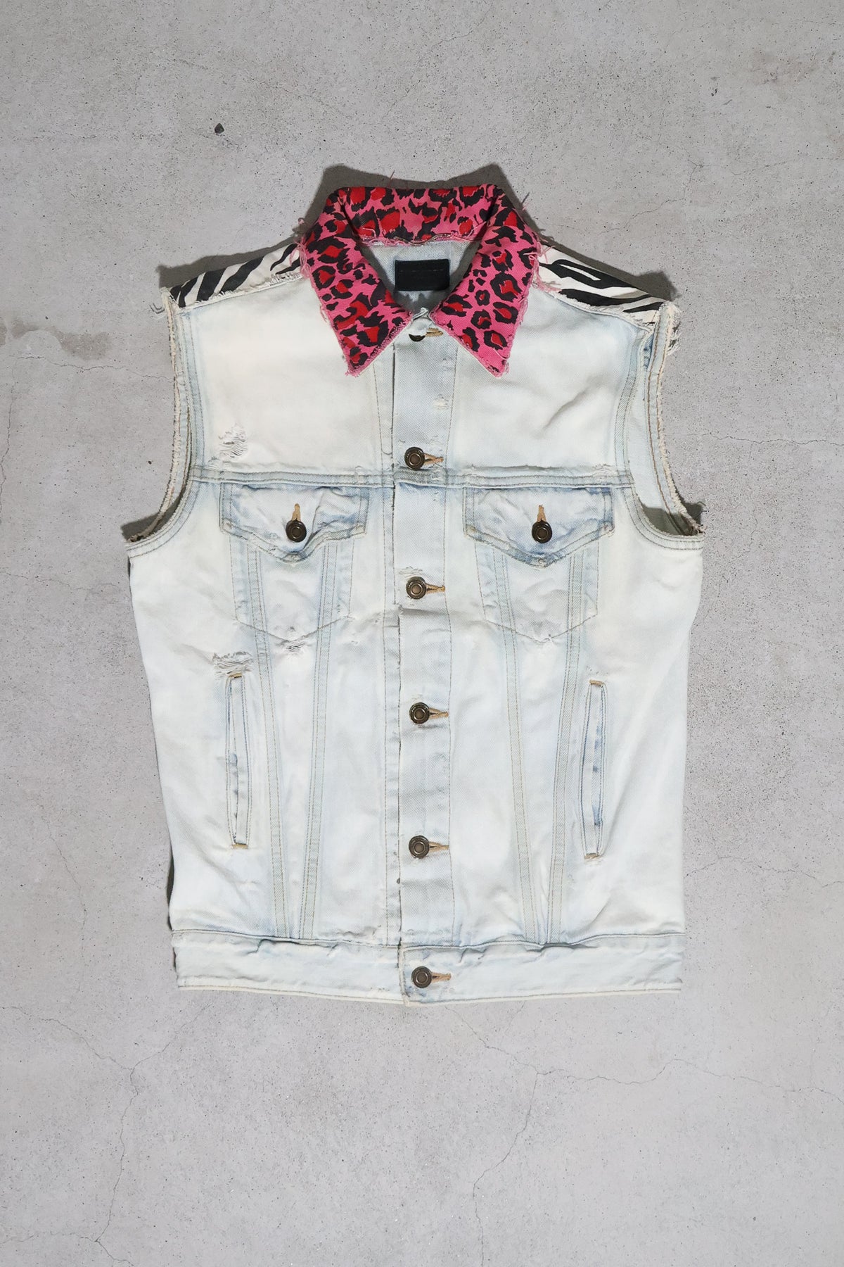 Saint Laurent Paris SS16 Runway Surf Sound Denim Vest