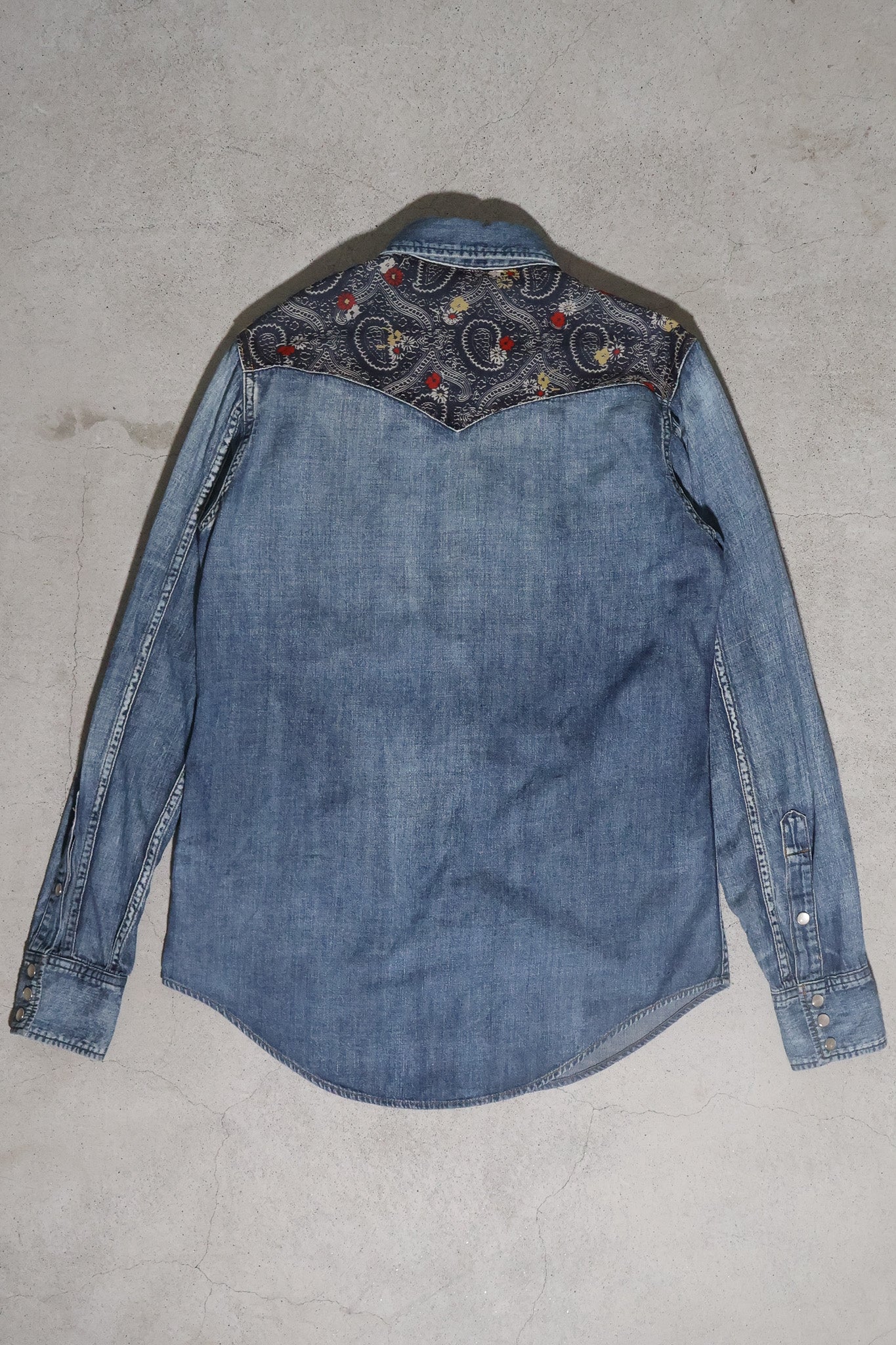 Saint Laurent SS15 Denim Paisley Shirt