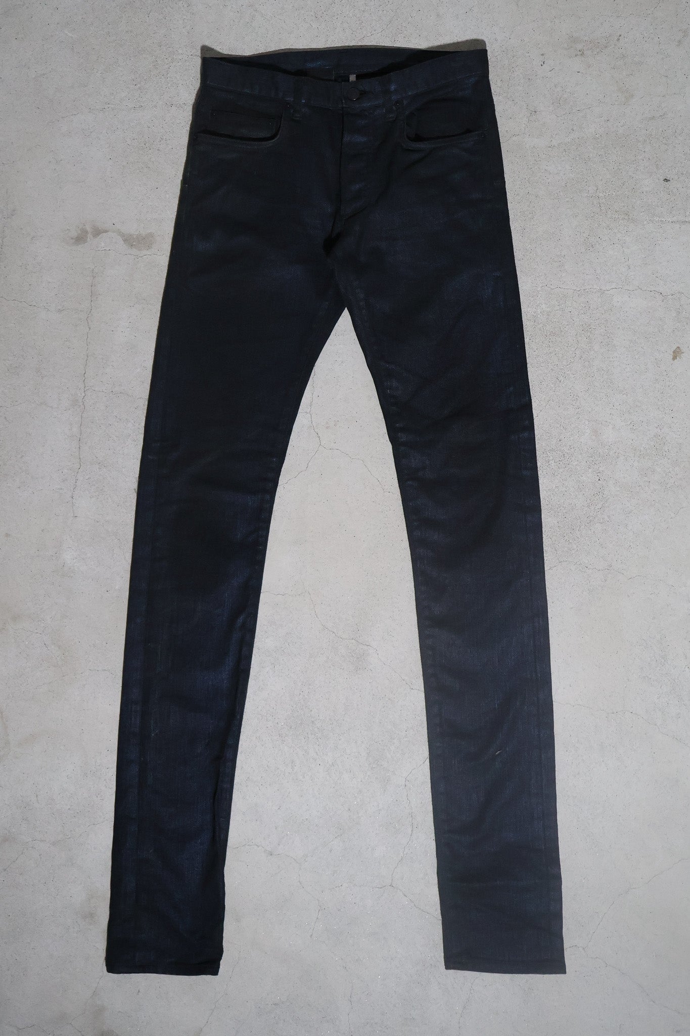 Dior Homme AW08 Blue Luster Coated Denim