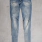 Balmain SS11 Studded Waistband Eagle Coin Denim