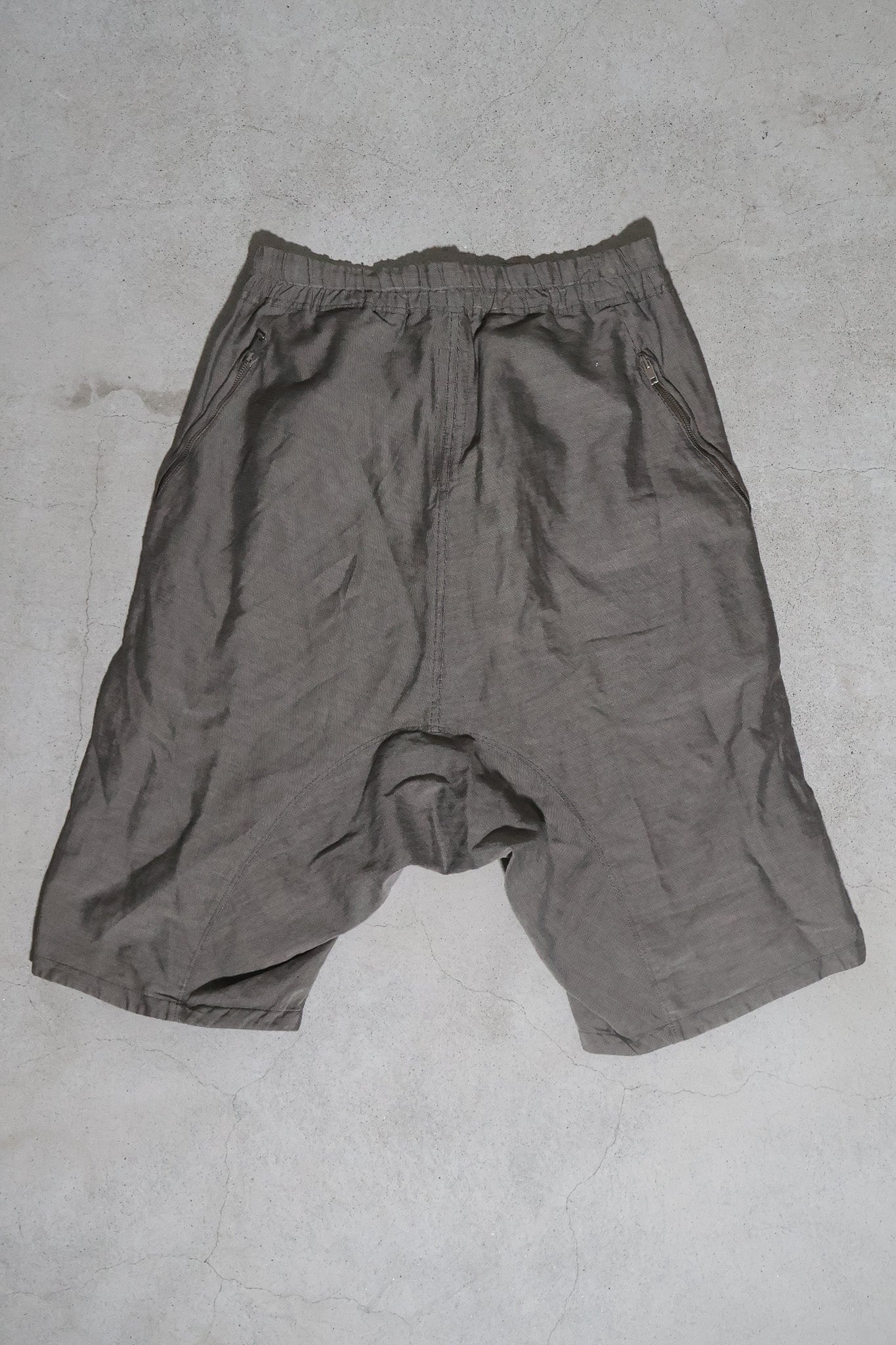 Rick Owens Dark Dust Zipper Pocket Pod Shorts