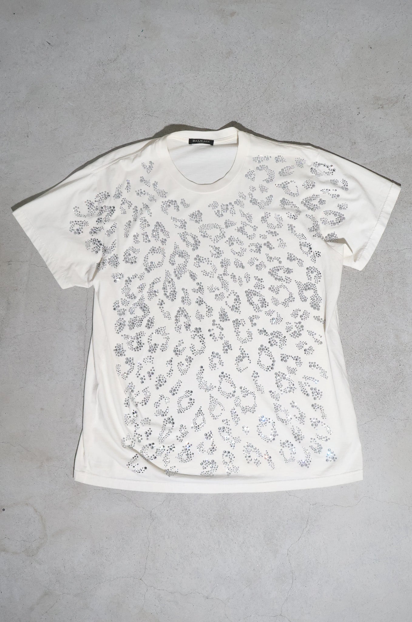 Balmain SS10 Crystal Studded Cheetah Print Shirt