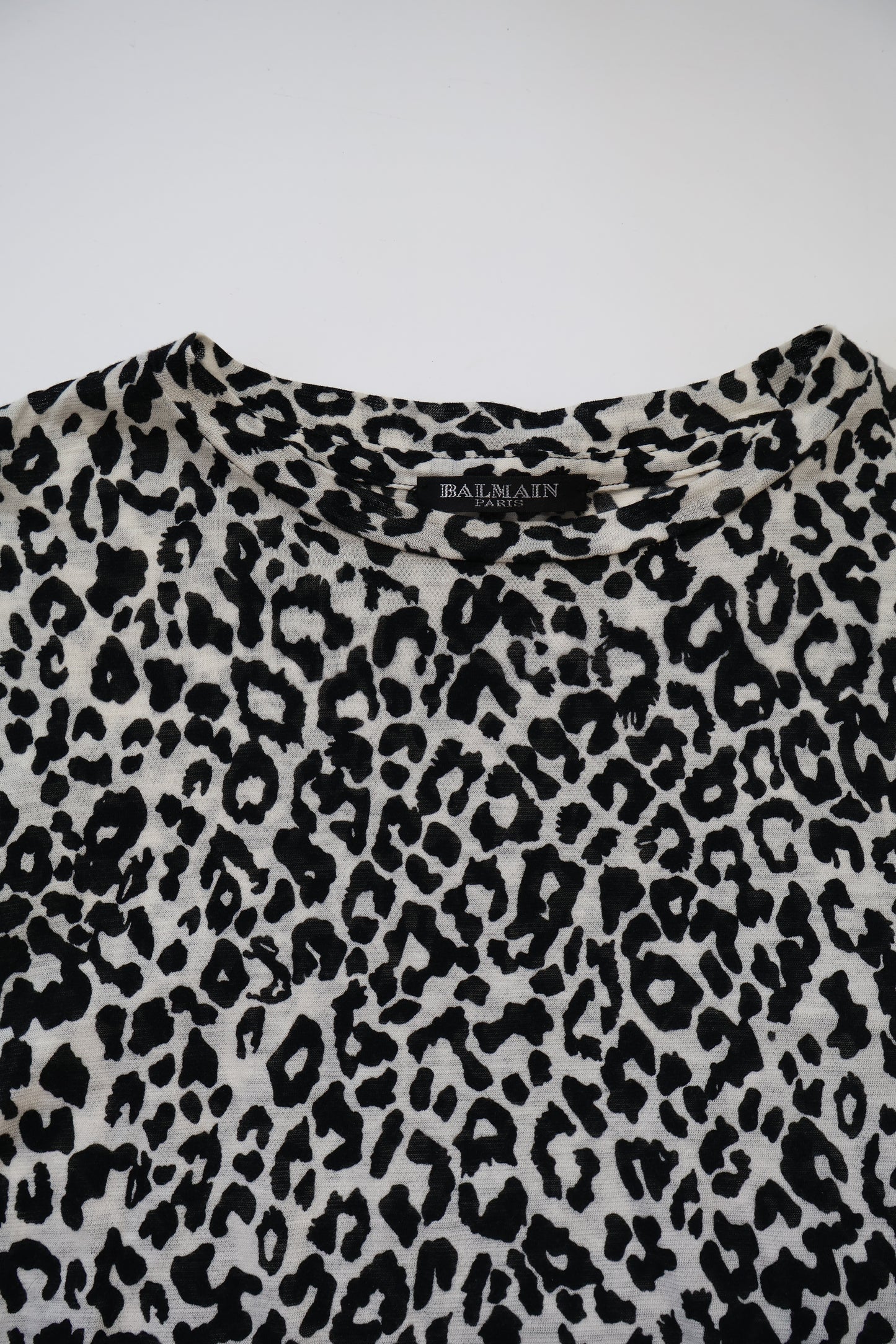 Balmain AW08 White Leopard Print Shirt
