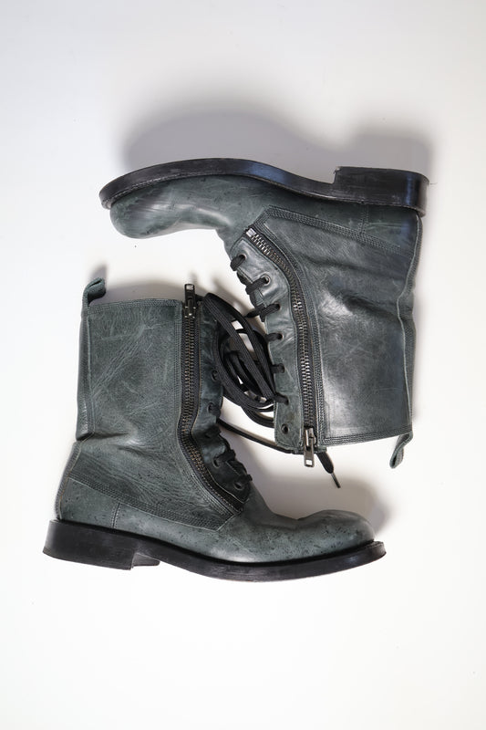 Balmain SS11 Runway Zip Combat Boots
