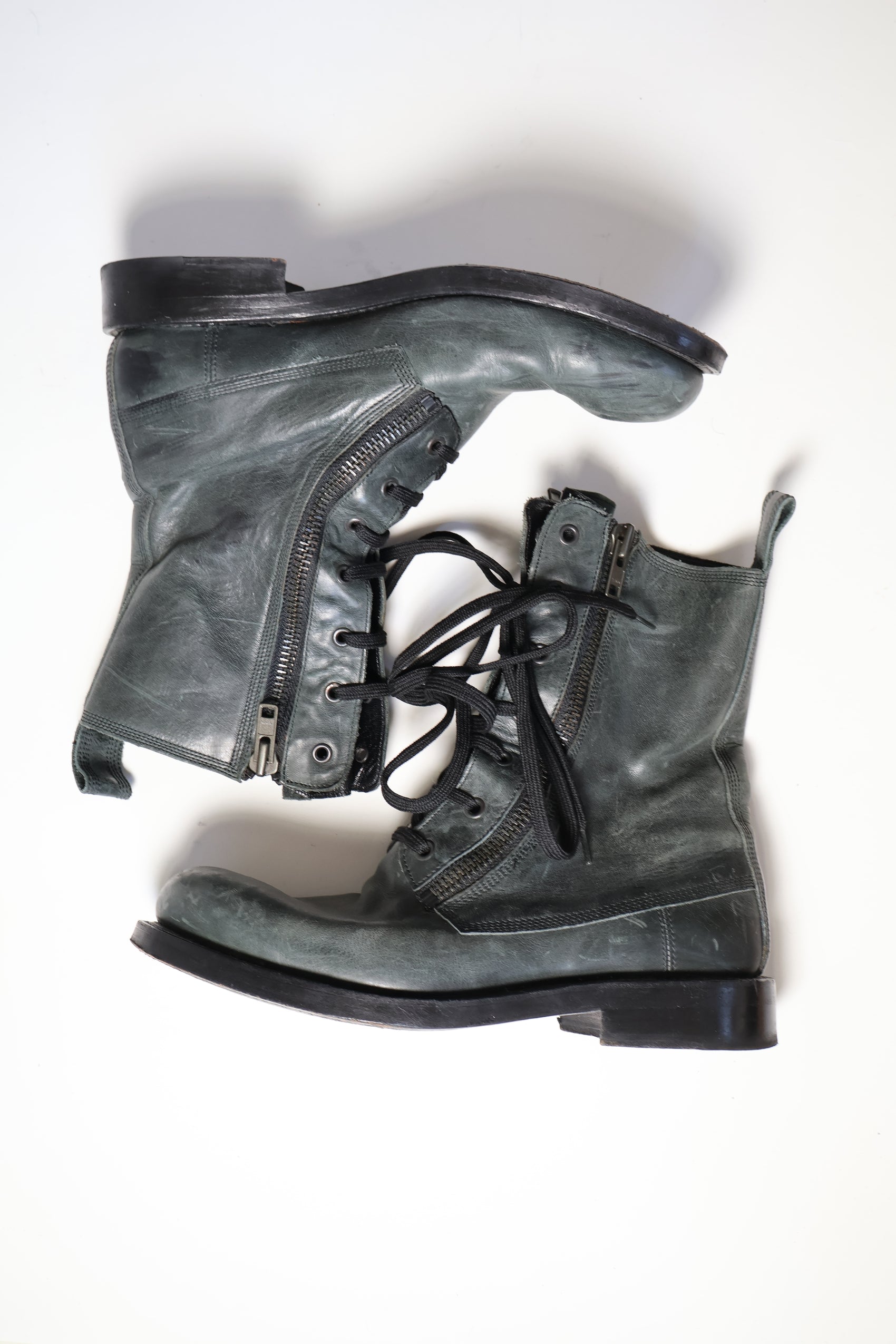 Balmain SS11 Runway Zip Combat Boots