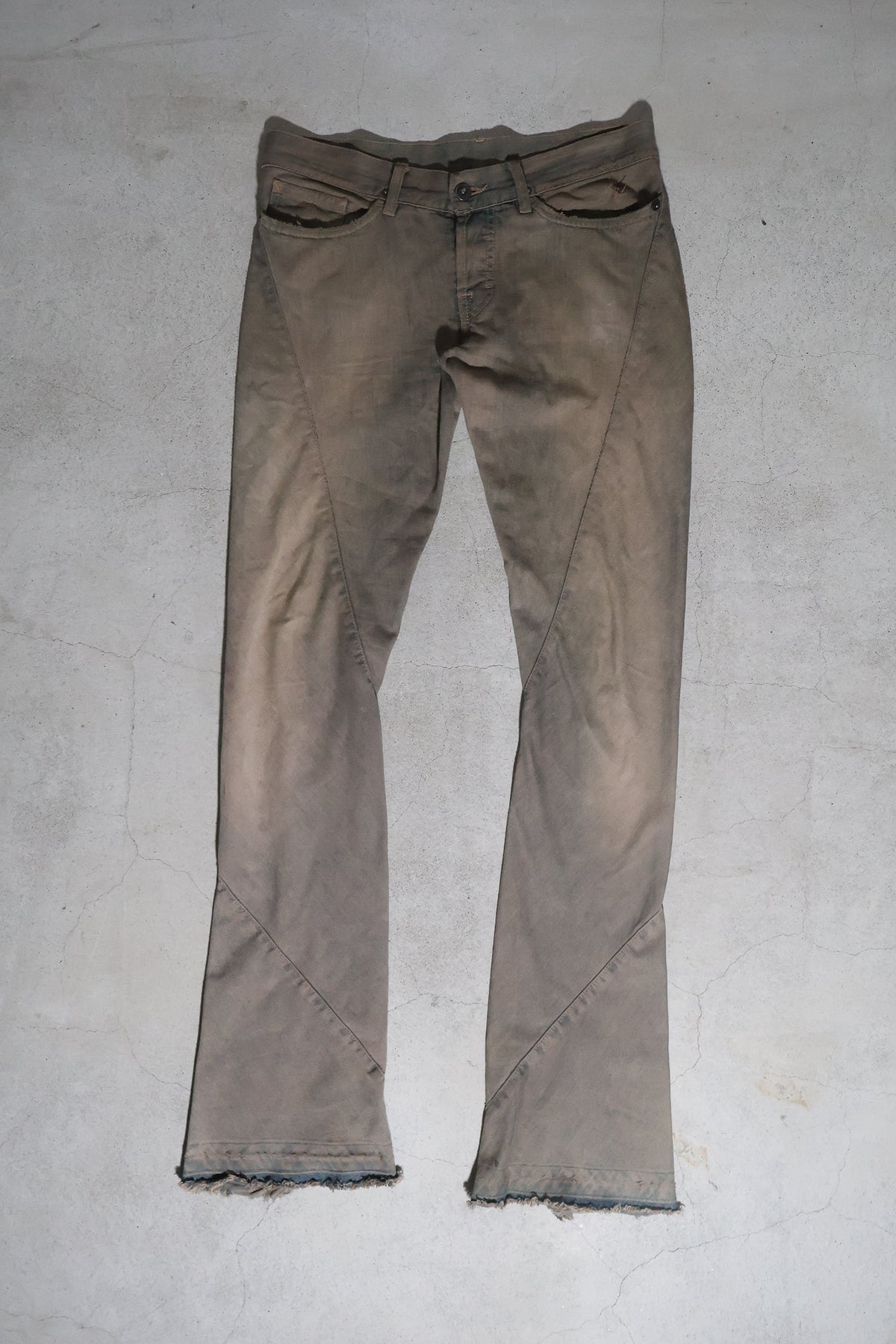 Rick Owens FW06 Spiral Bootcut Denim
