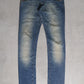Balmain SS10  Wire Zip Biker Jeans