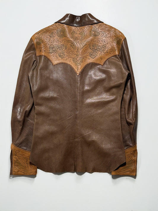 Gucci by Tom Ford SS04 Leather Western Shirt