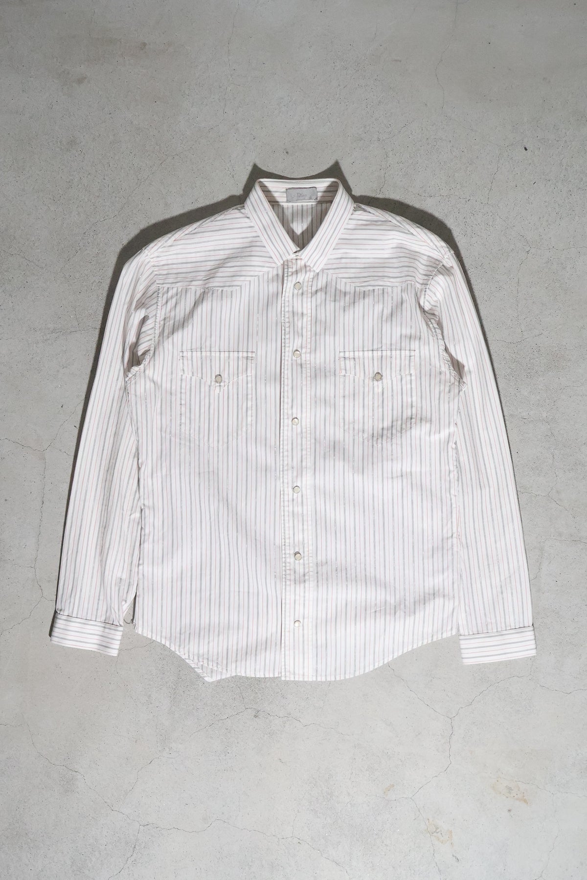 Dior Homme SS04 Strip Glitter Thread Shirt