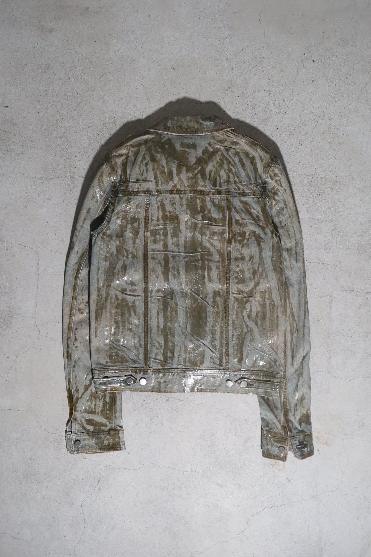 Dior Homme SS04 Waxed Bleu Claire Jacket