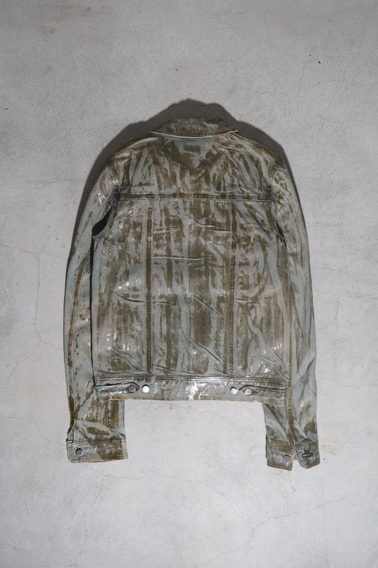 Dior Homme SS04 Waxed Bleu Claire Jacket