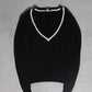 Balmain Decarnin Era Silk Blend V Neck Knit