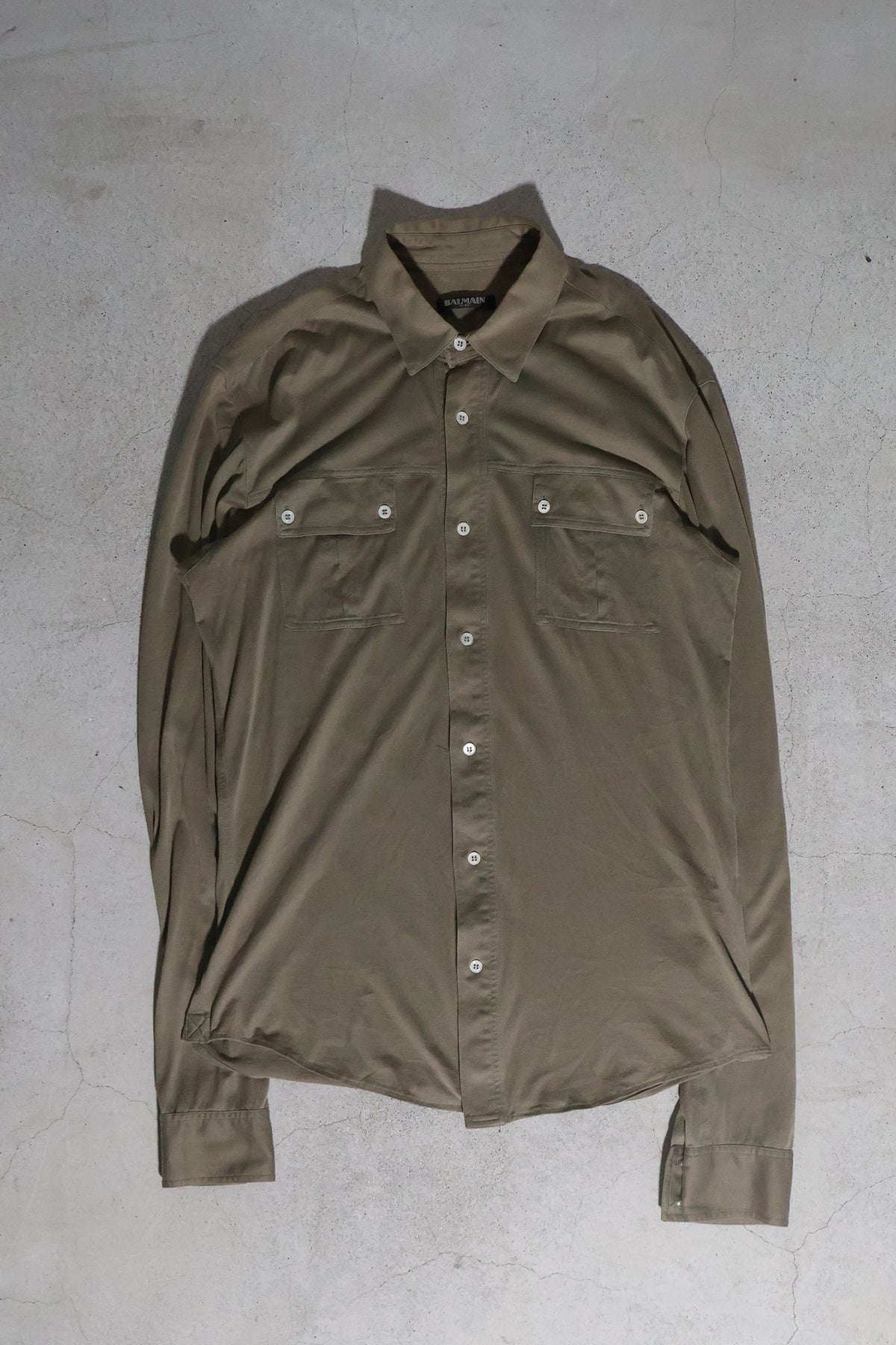 Balmain SS13 Khaki Button Up Shirt