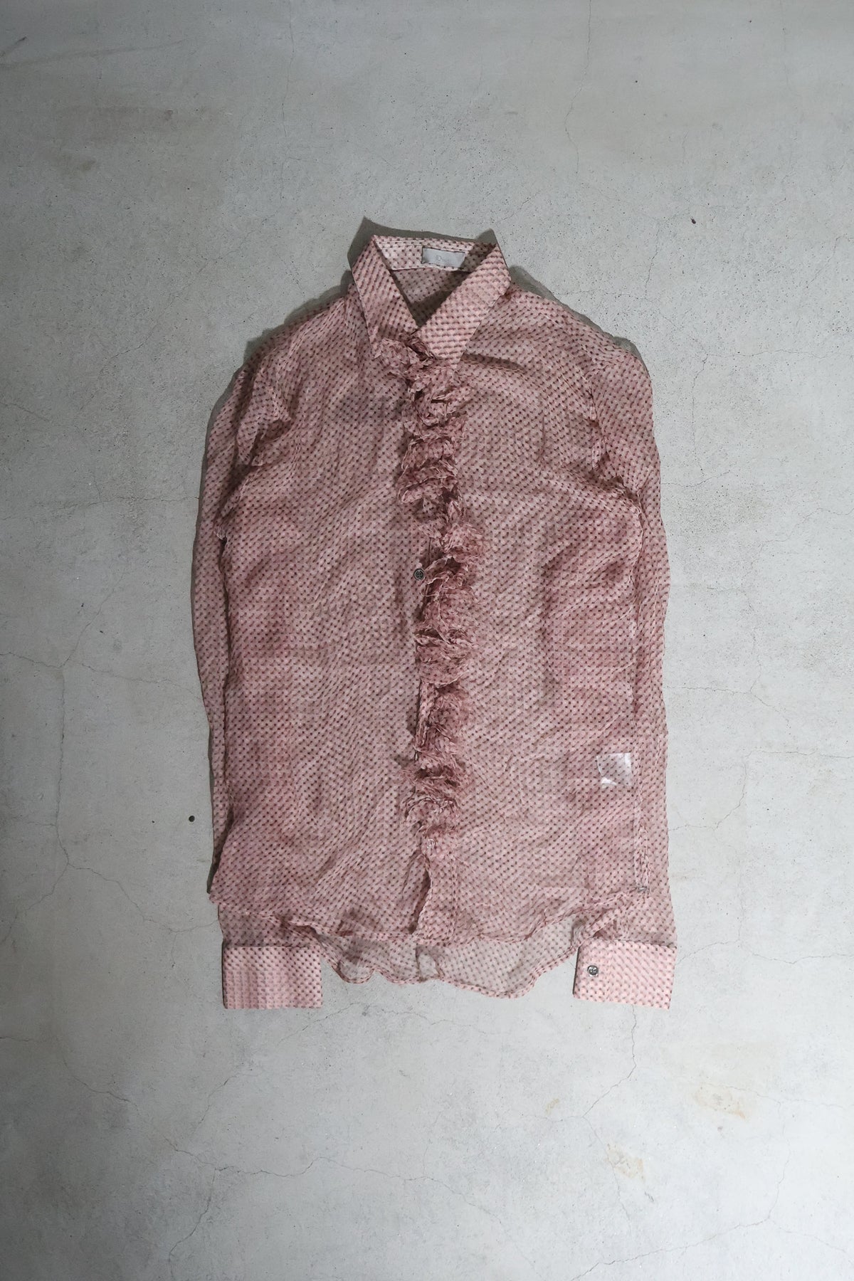 DIor Homme SS05 Fringe Silk Button Up