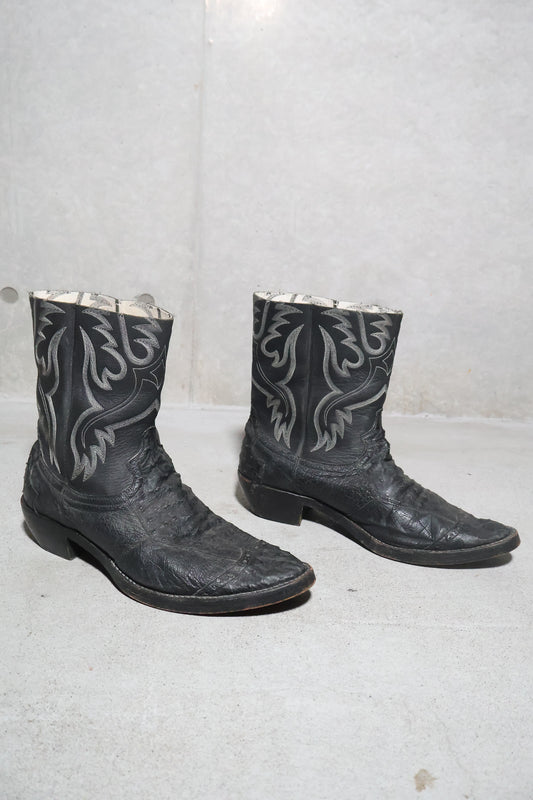Number (N)ine AW08 Ostrich Leather Cowboy Boots