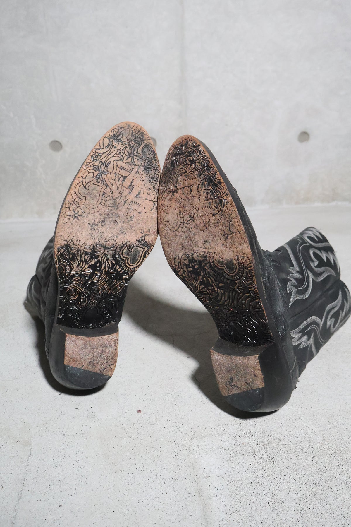 Number (N)ine AW08 Ostrich Leather Cowboy Boots
