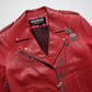 Balmain SS11 Pin Red Leather Jacket