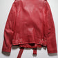 Balmain SS11 Pin Red Leather Jacket