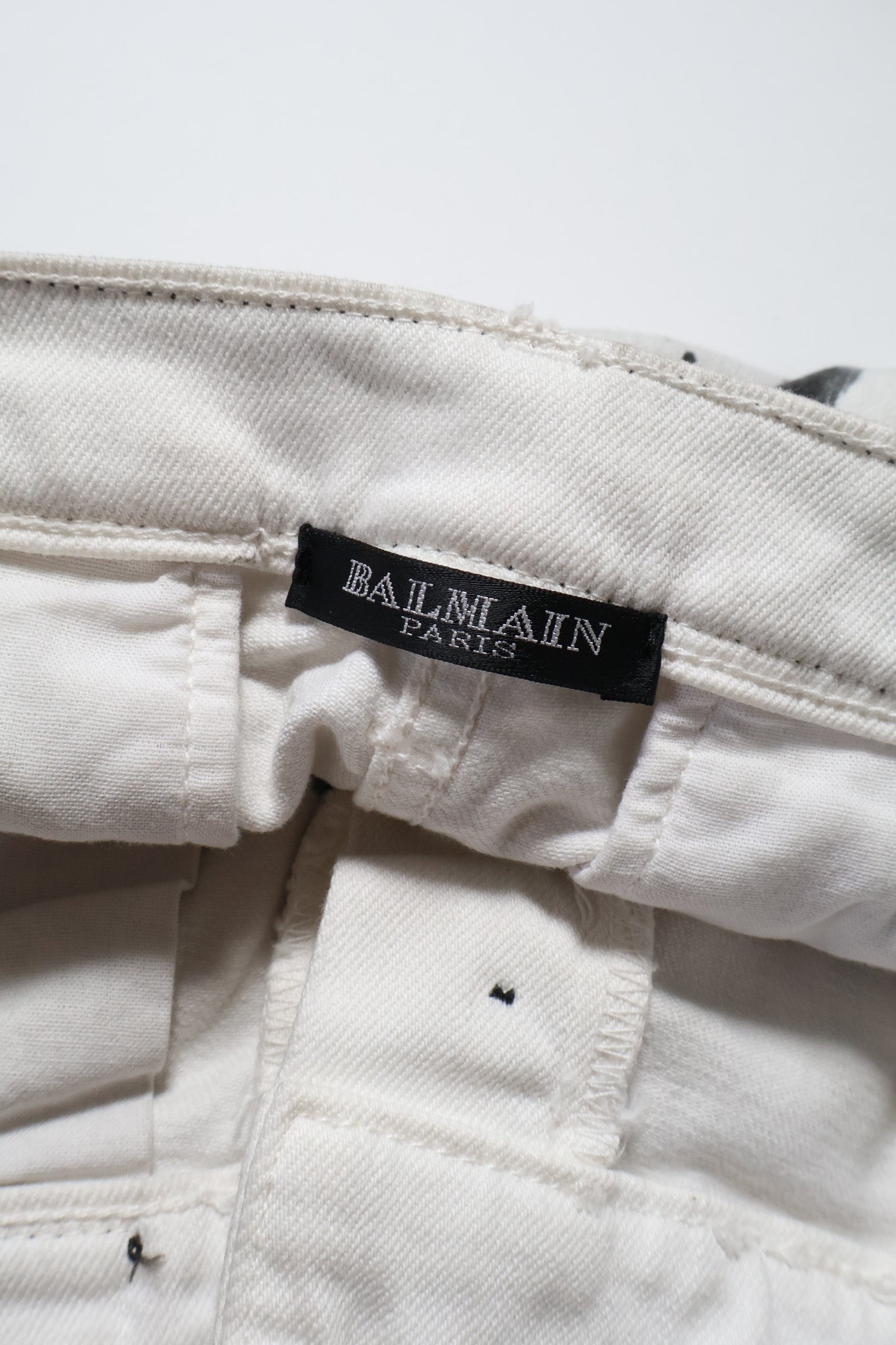 Balmain SS11 Paint Splatter Denim