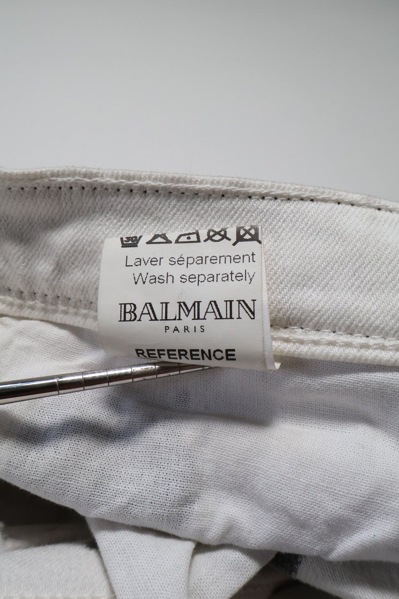 Balmain SS11 Paint Splatter Denim