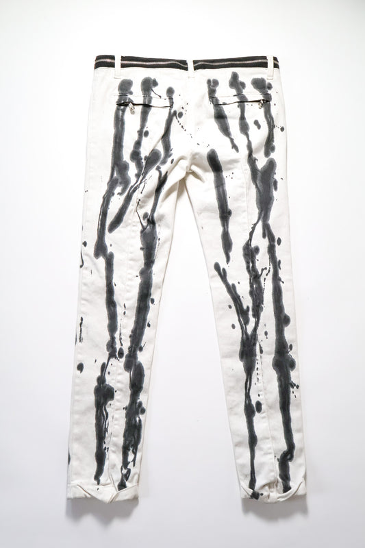 Balmain SS11 Paint Splatter Denim