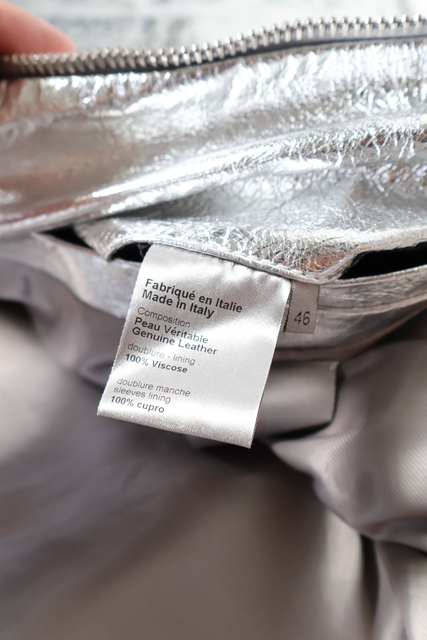Dior Homme SS07 Silver Runway Leather