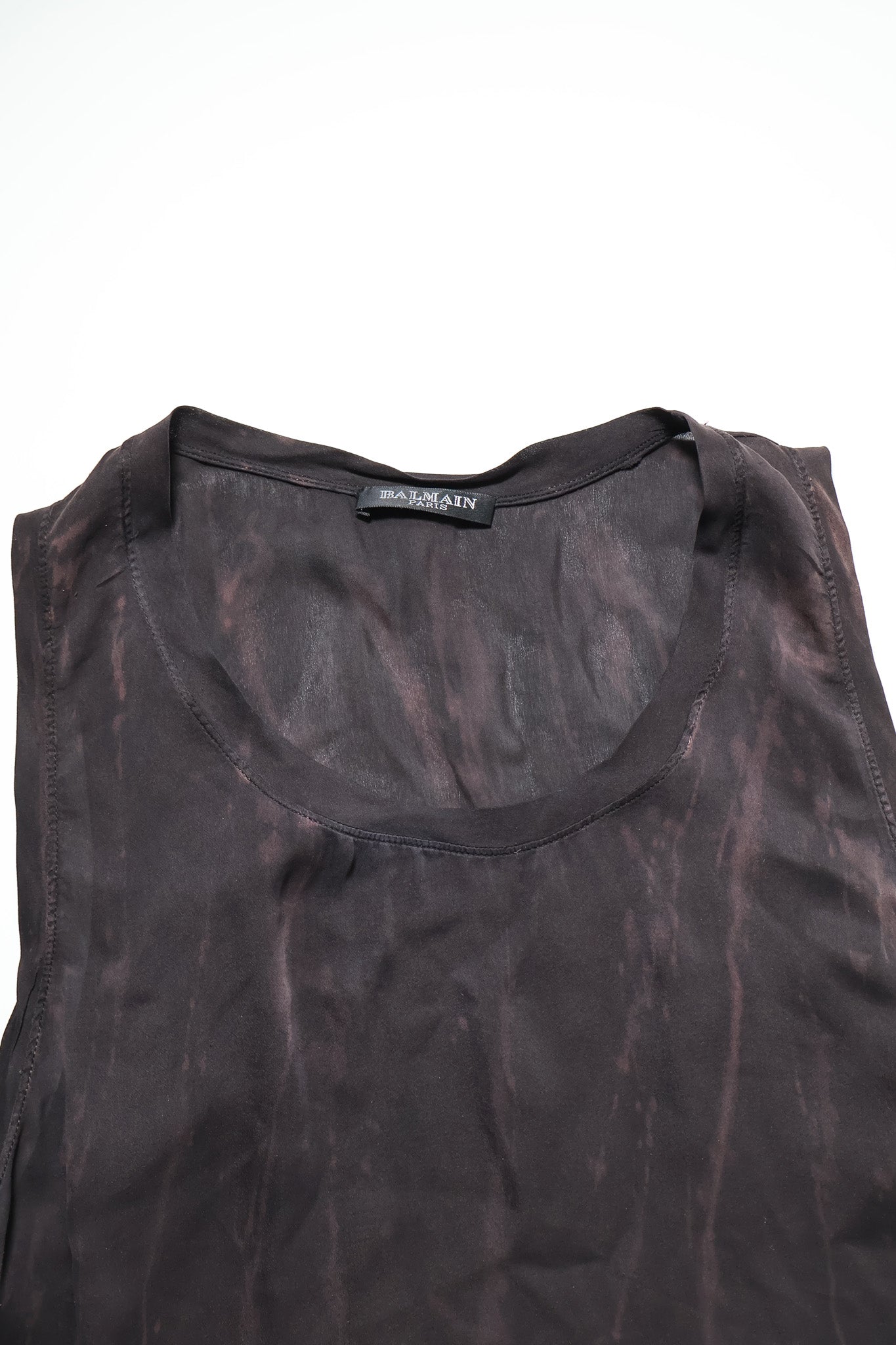 Balmain SS11 Silk Paint Splatter Tank Top