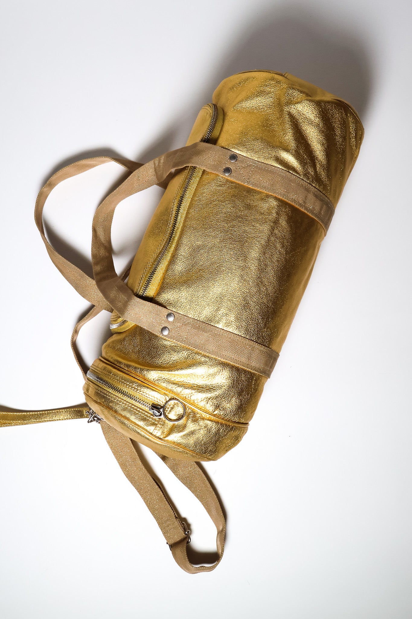 Dior Homme AW05 Gold Drum Duffel Bag