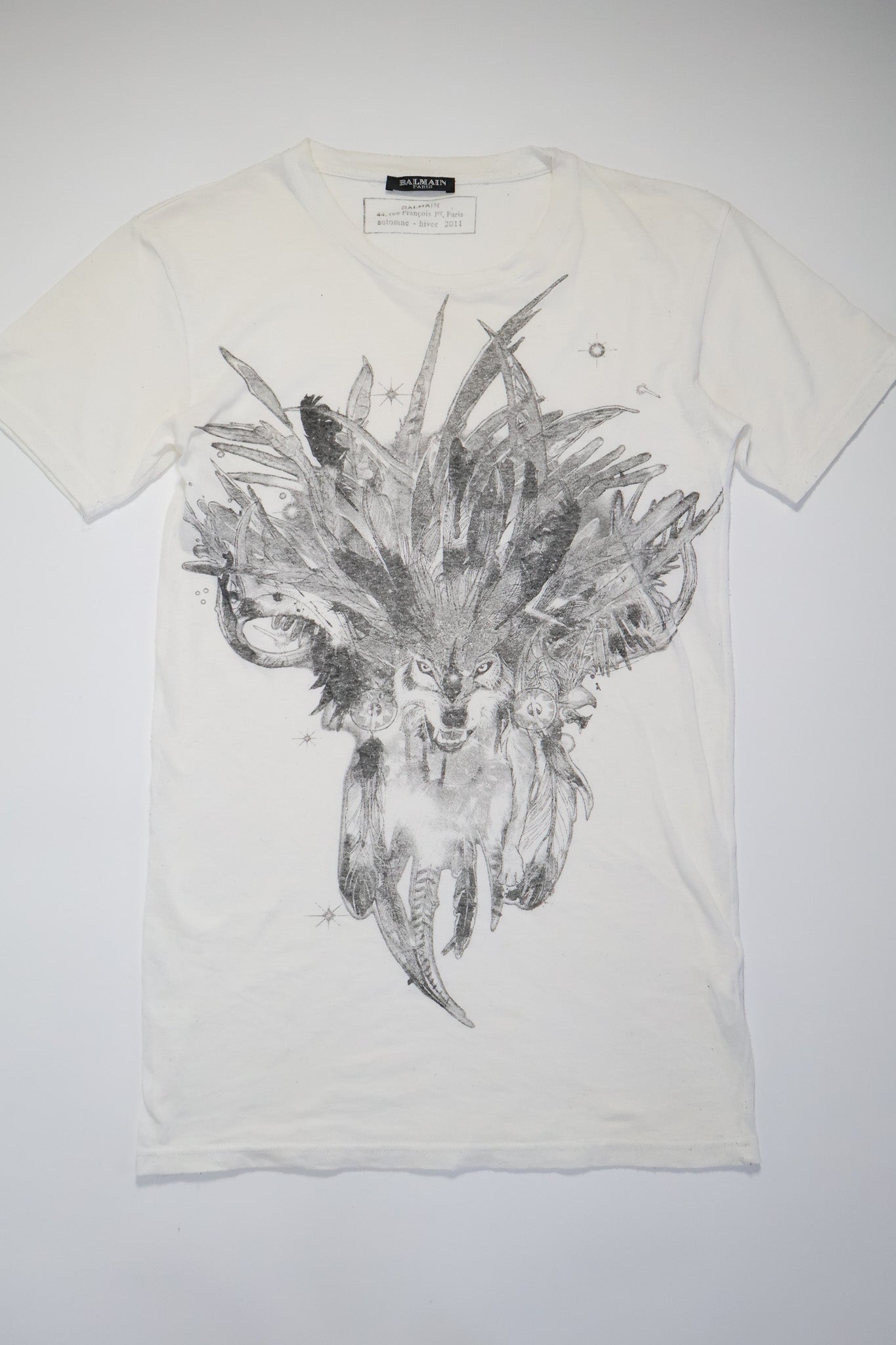 Balmain AW11 Wolf Graphic Shirt