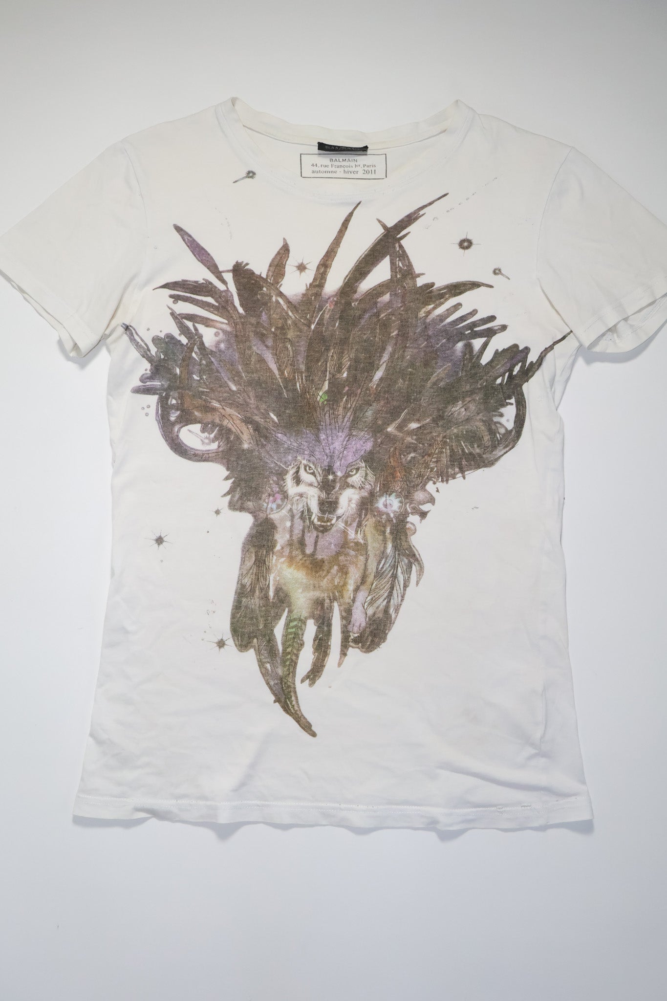 Balmain AW11 Wolf Graphic Shirt