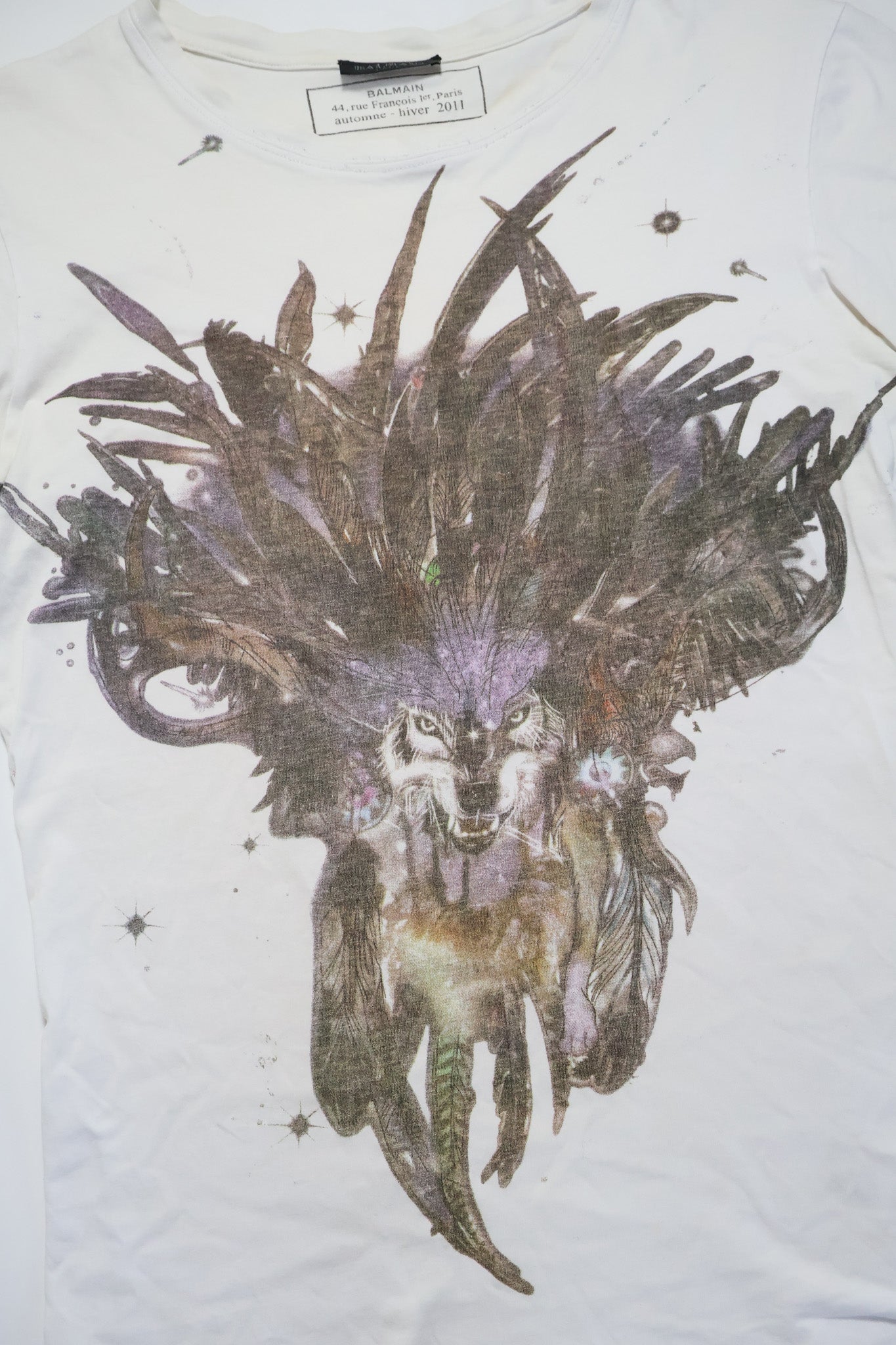 Balmain AW11 Wolf Graphic Shirt