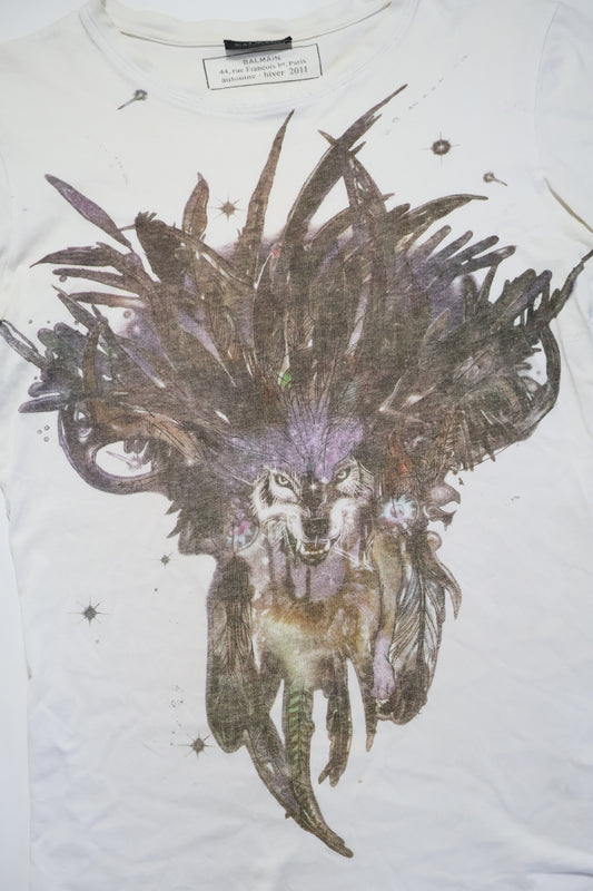 Balmain AW11 Wolf Graphic Shirt