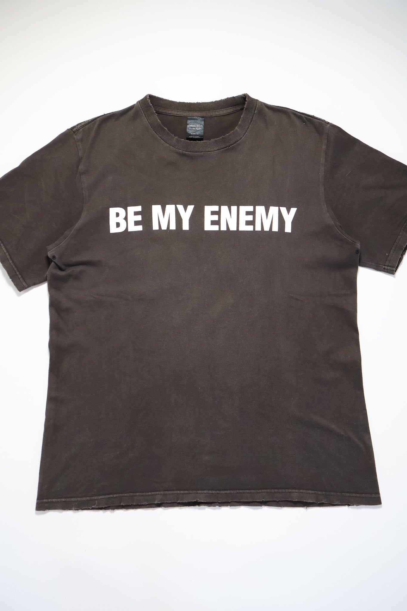 Number (N)ine SS04 'Be My Enemy' Distressed Graphic Shirt