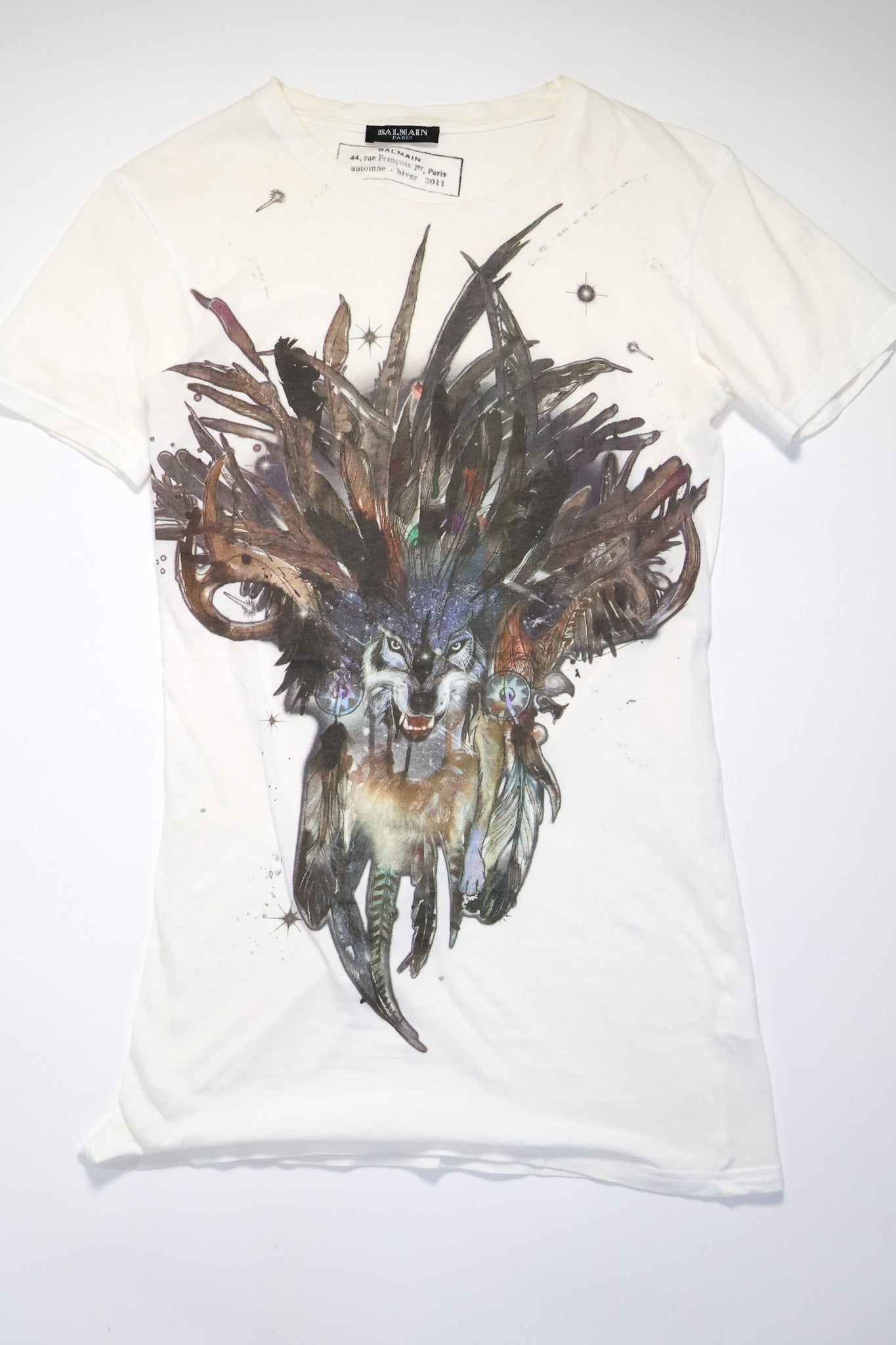 Balmain AW11 Wolf Graphic Shirt