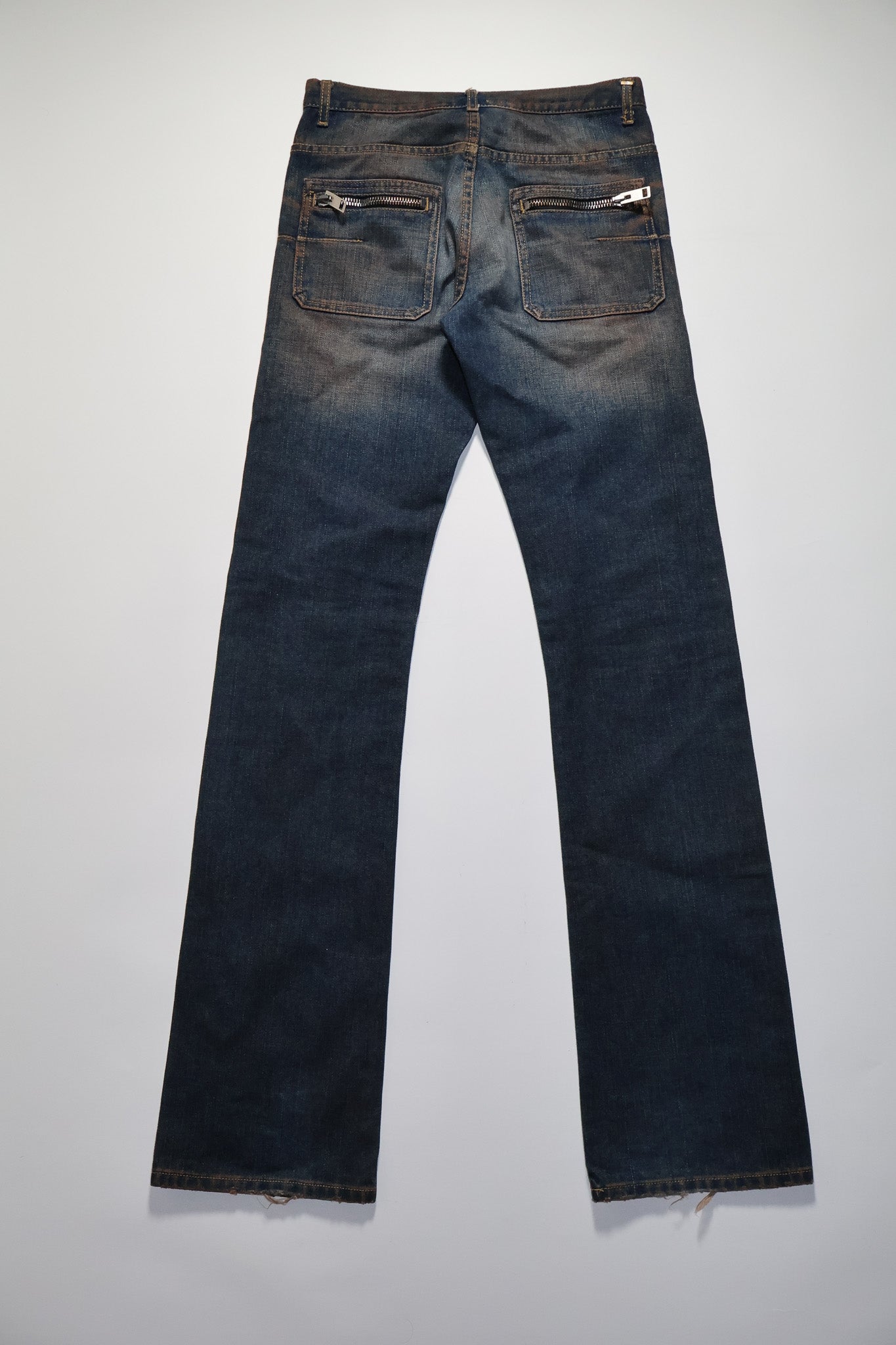 Dior Homme AW05 Red Rust Zipper Bootcut Denim