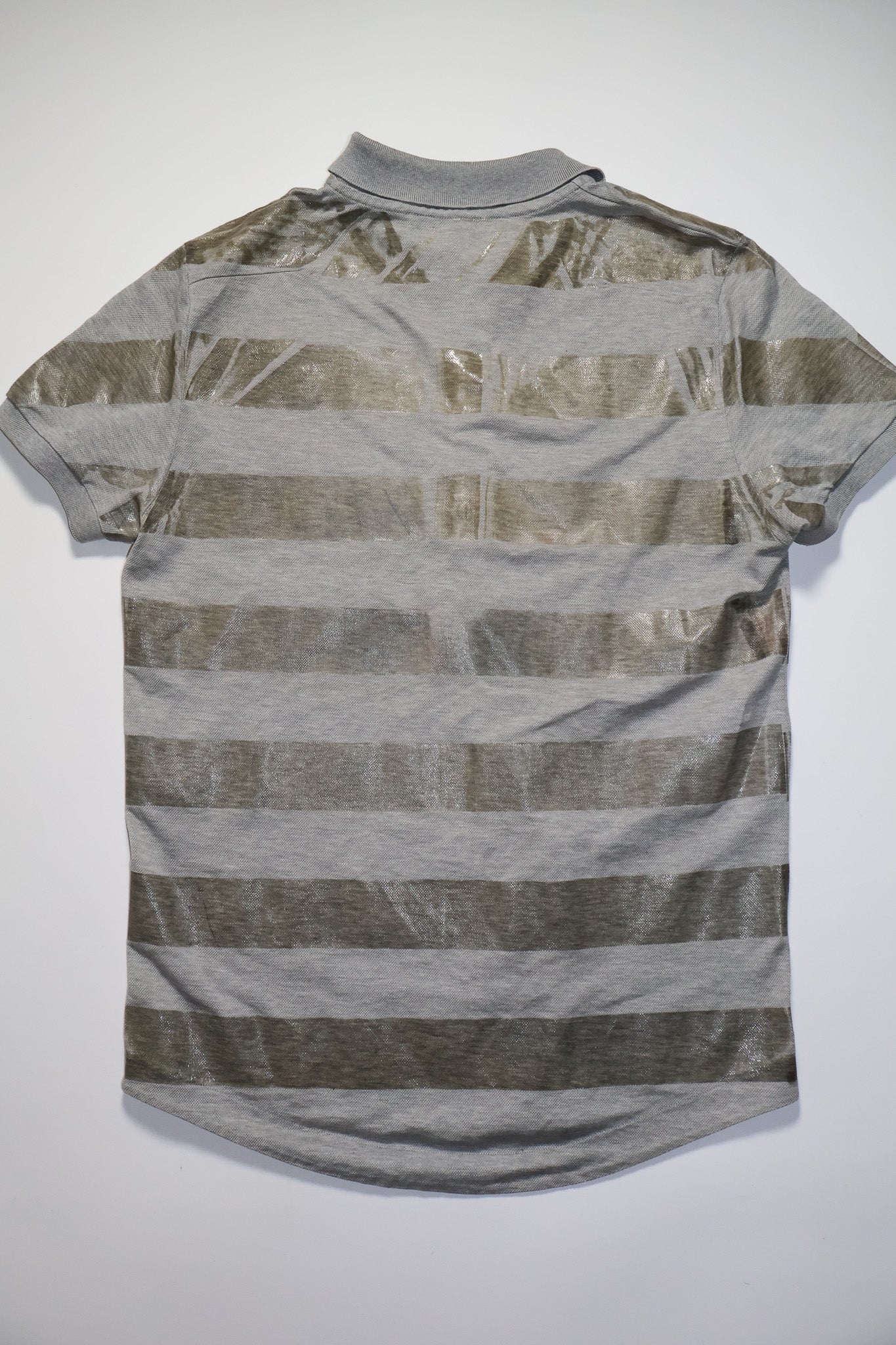 Dior Homme SS04 Strip Wax PVC Coated Polo Shirt