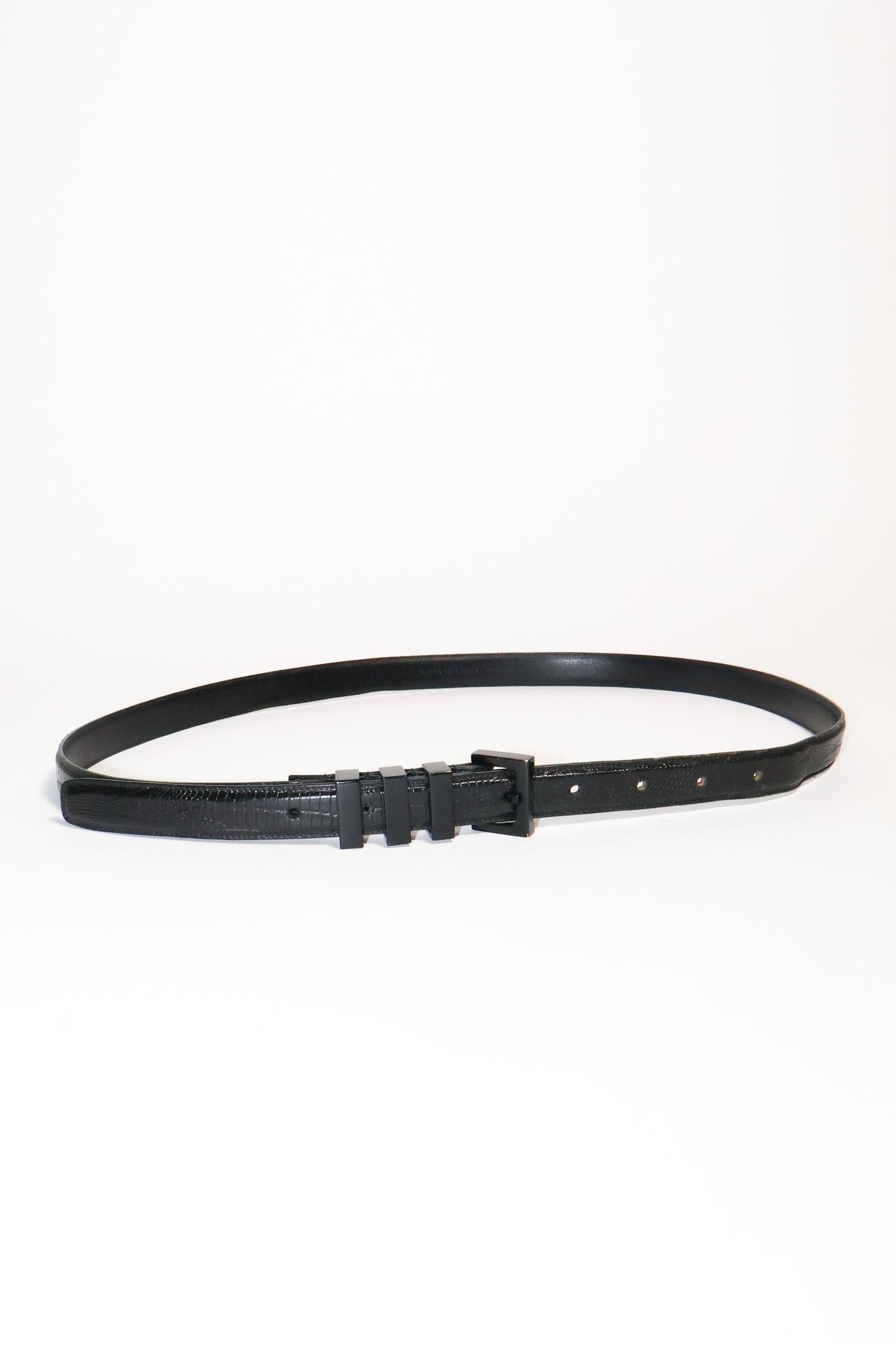 Saint Laurent Paris SS13 3 Passant Python Skin Belt