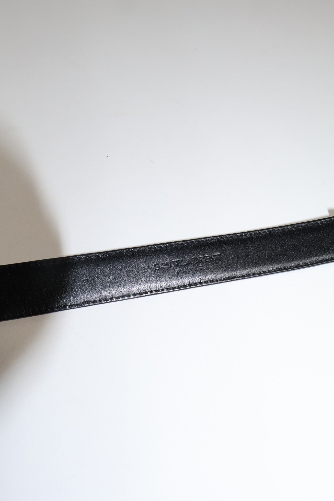 Saint Laurent Paris SS13 3 Passant Python Skin Belt