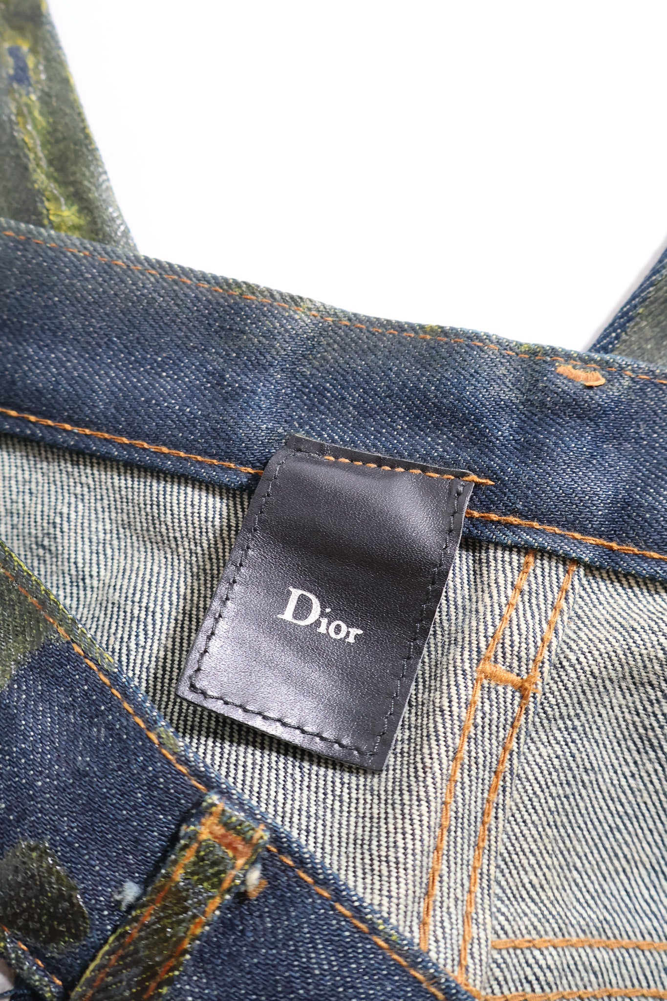 Dior Homme AW03 Green Waxed Luster Denim