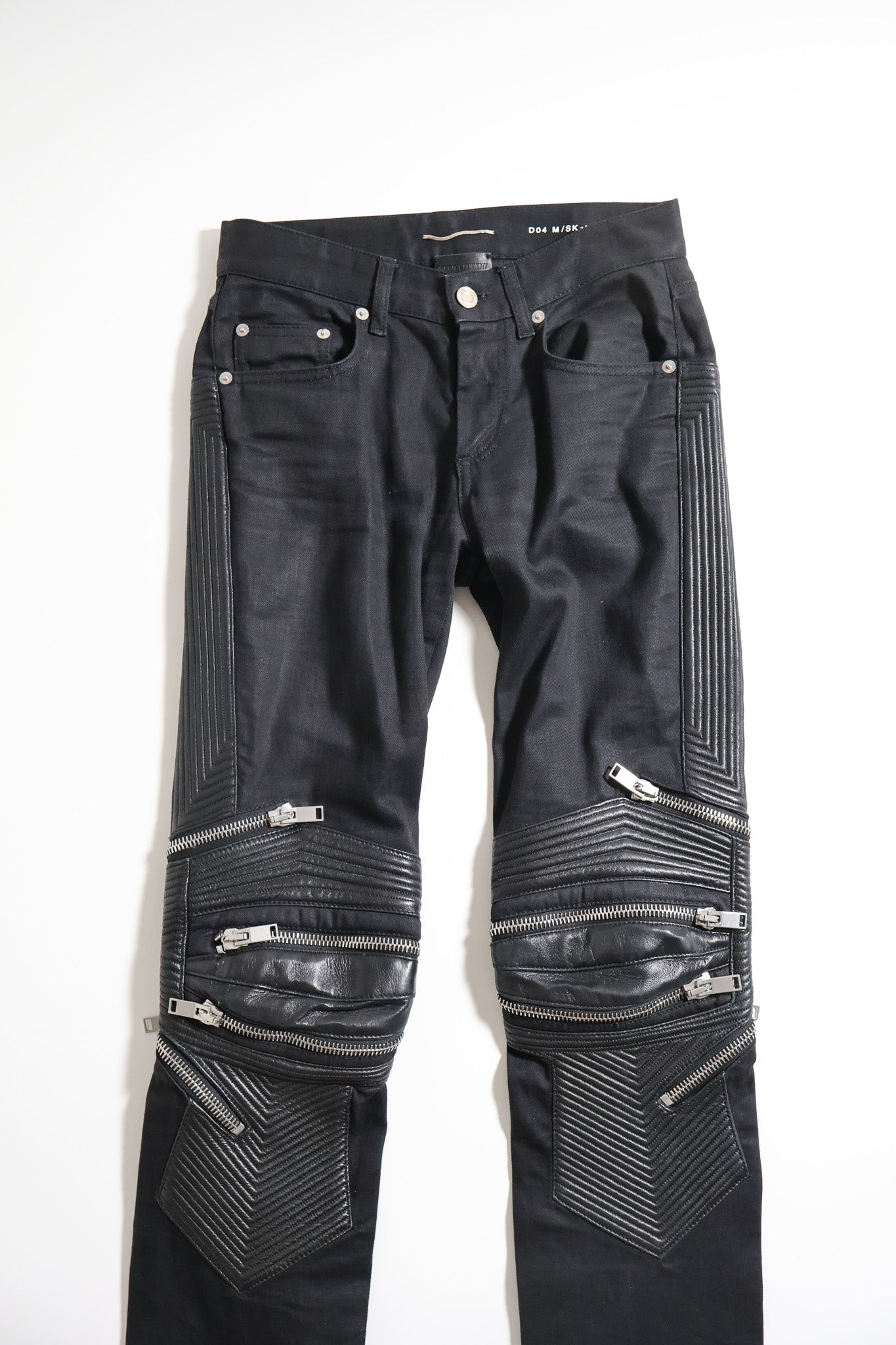 Saint Laurent Paris SS15 Biker Zipper Denim